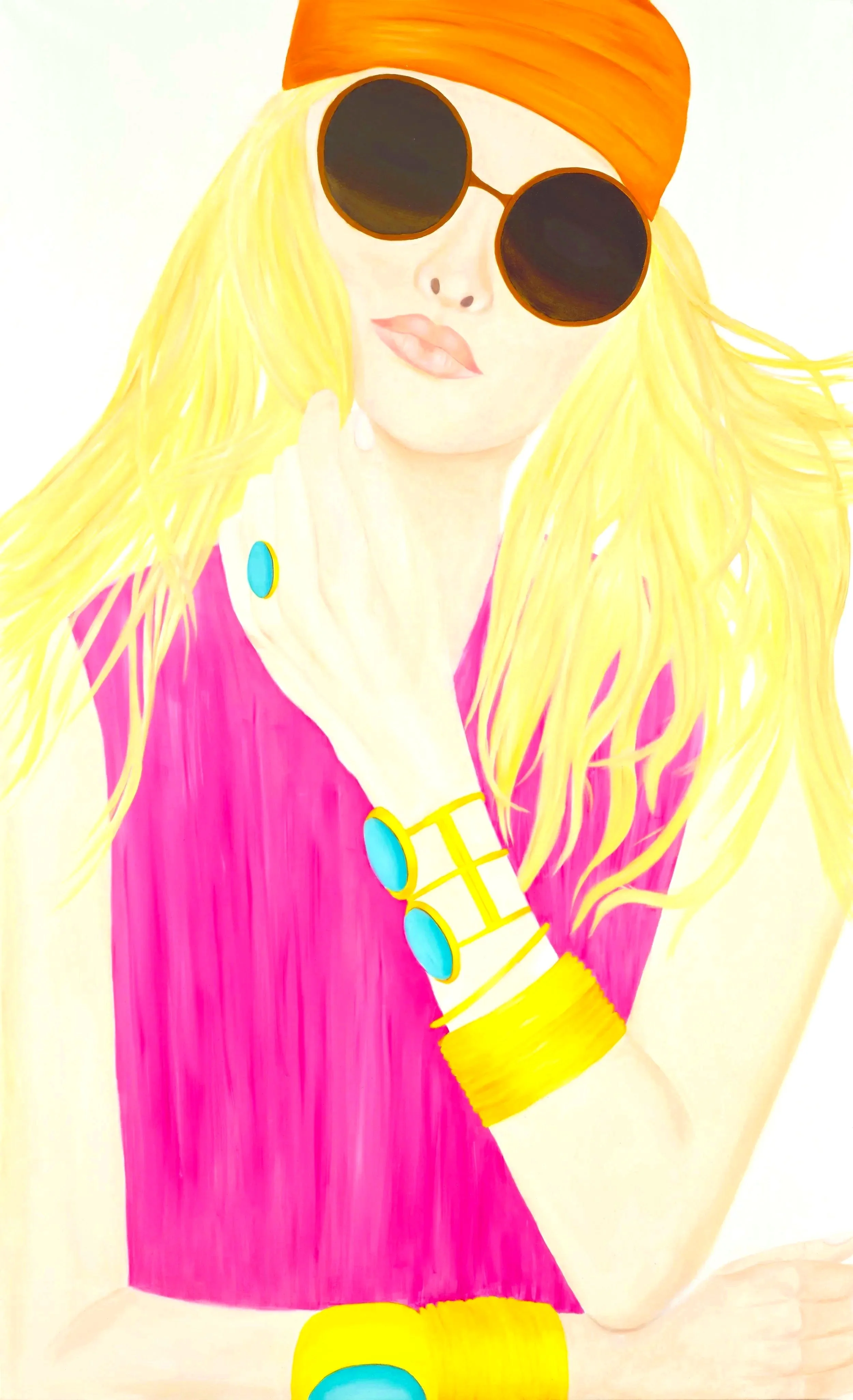 Bohème attitude
 Huile sur toile
 146x89 cm