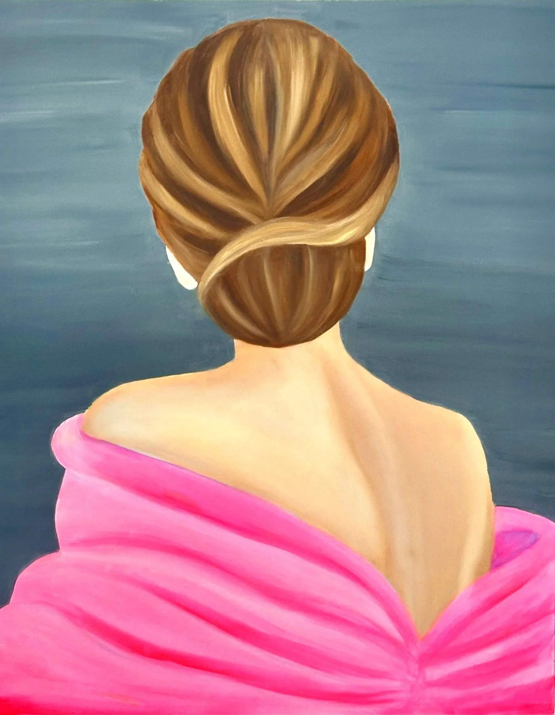 La robe rose
 Huile sur toile
 73x60 cm
