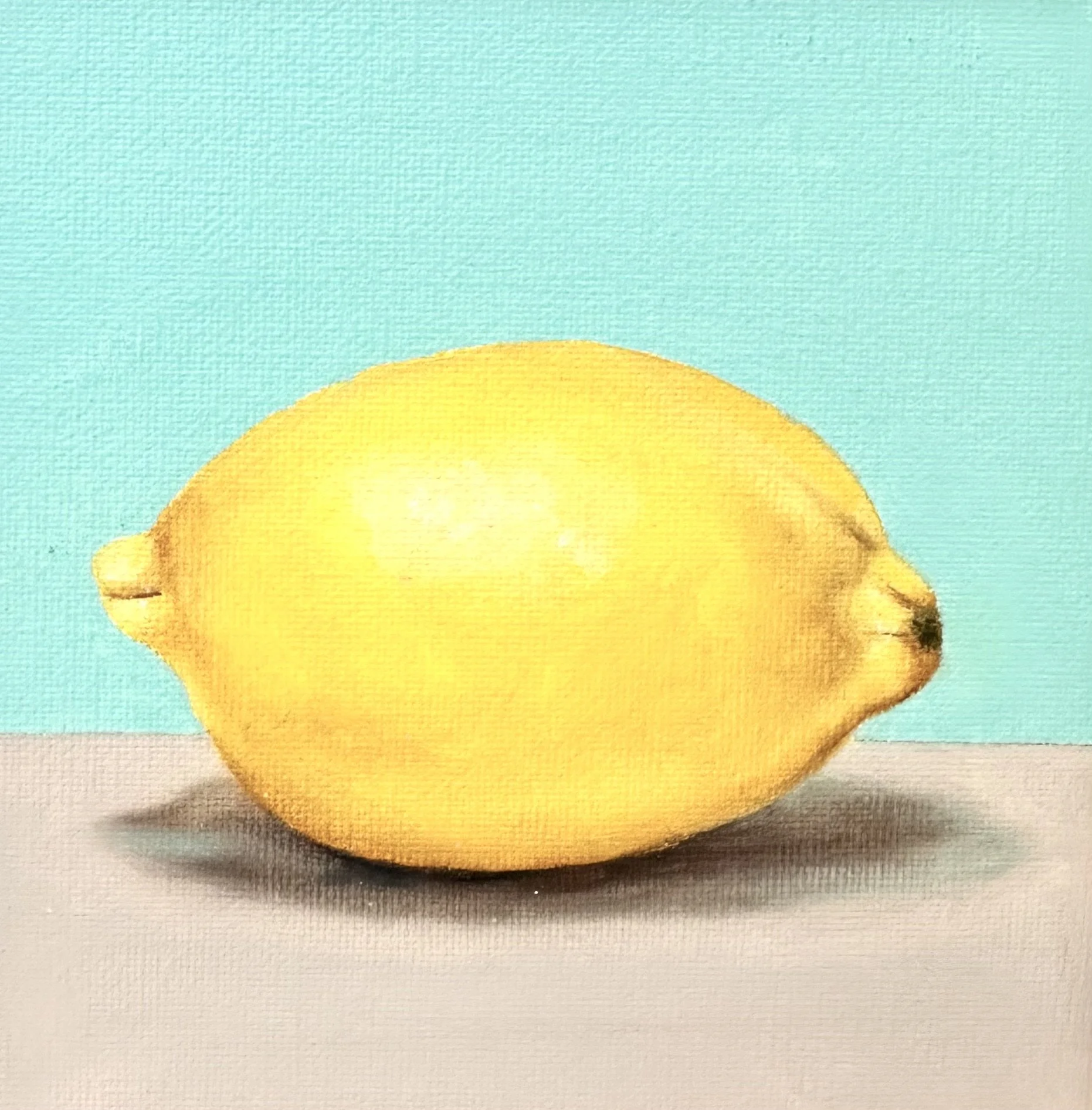 Le petit citron 
 Huile sur carton entoilé
 15x15 cm