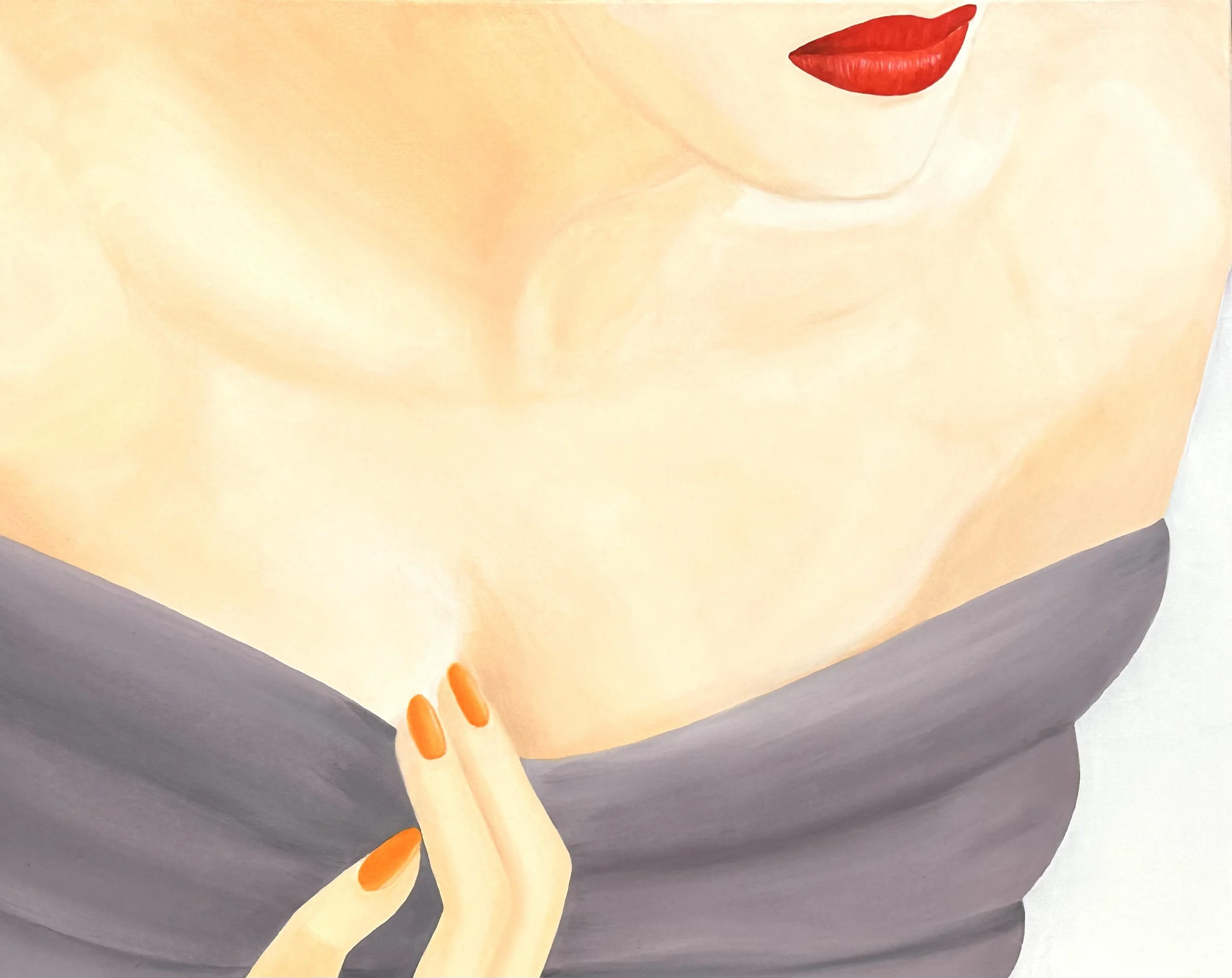 Le décolleté
 Huile sur toile
 76x61 cm