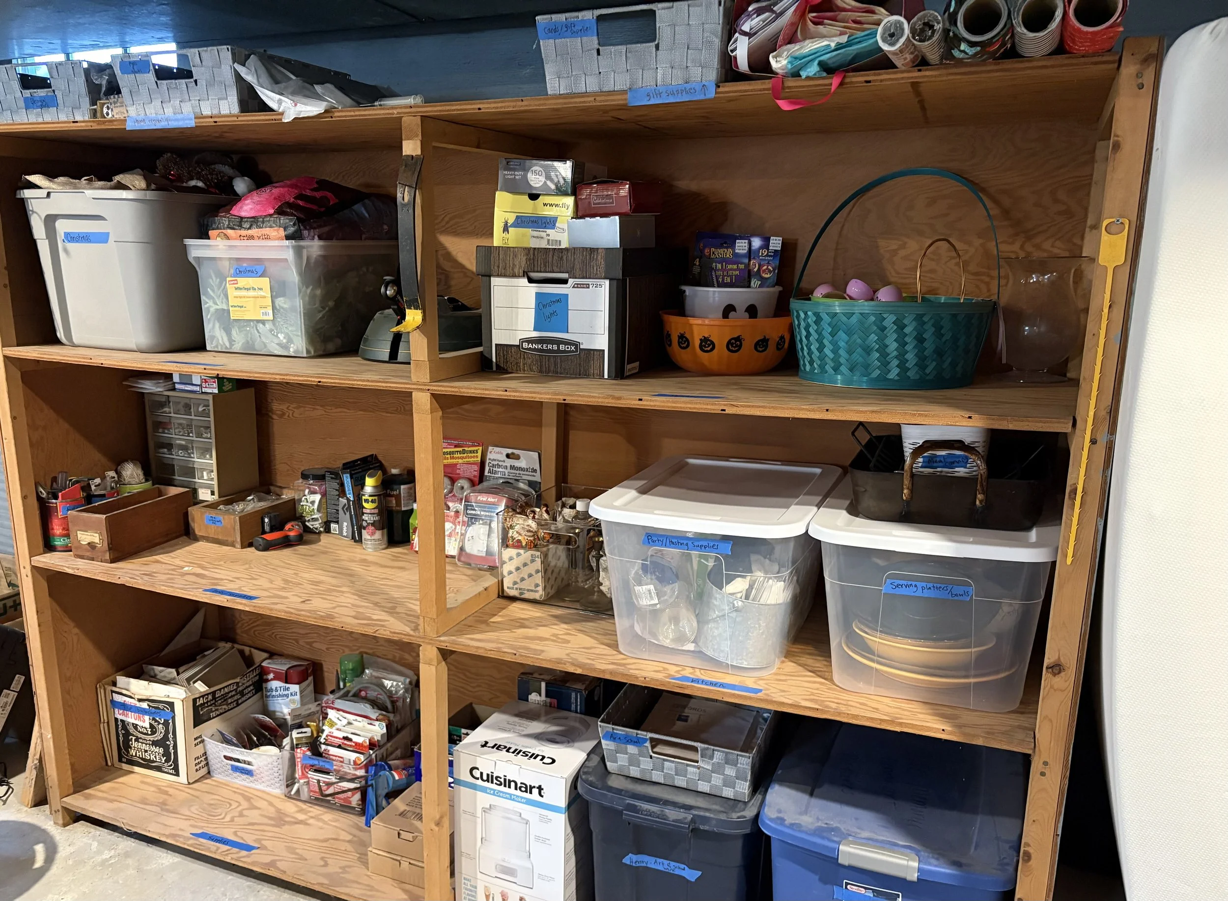 Basement Shelving After