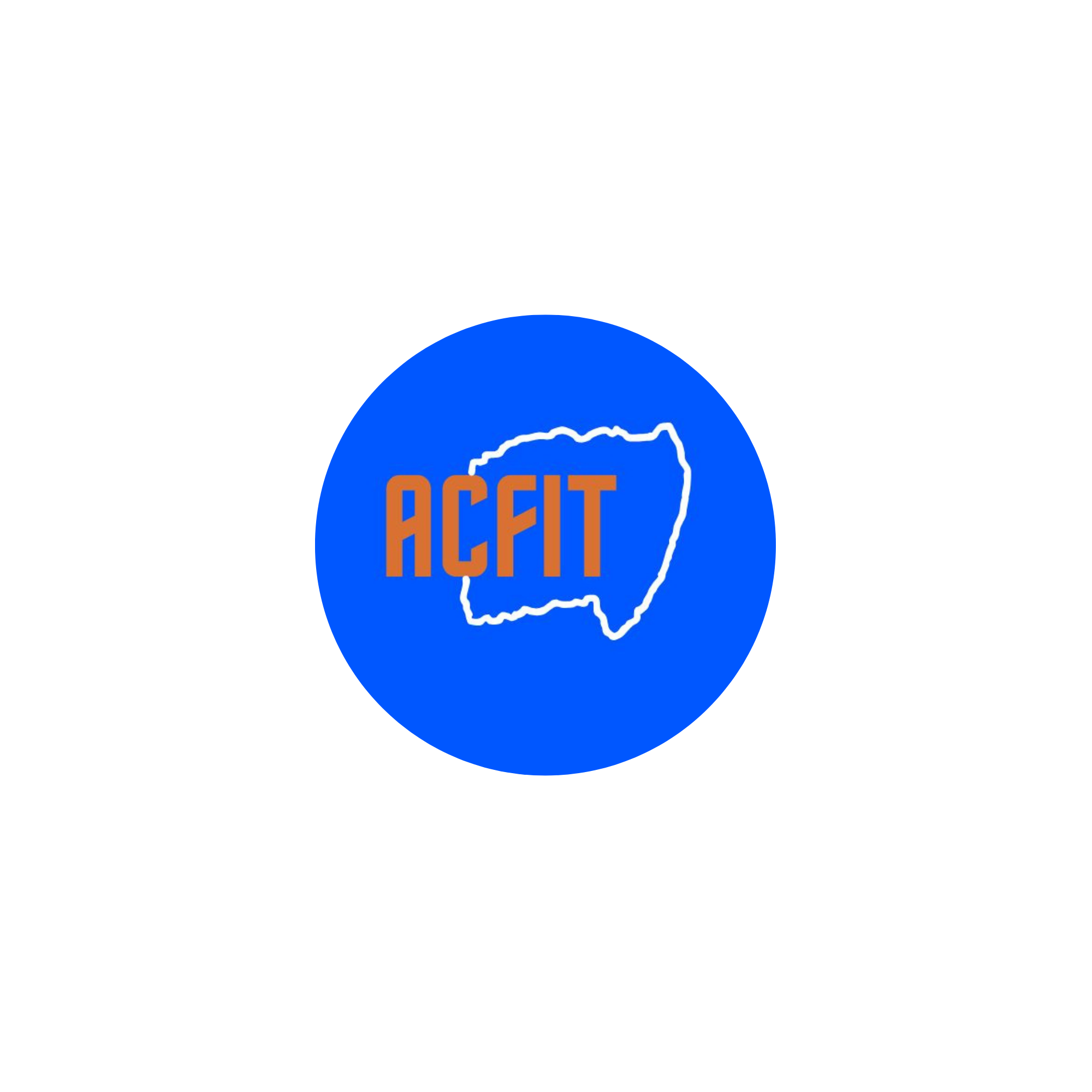 Blue circle with the outline of a state and the word "ACCEPT" written inside in orange letters.
