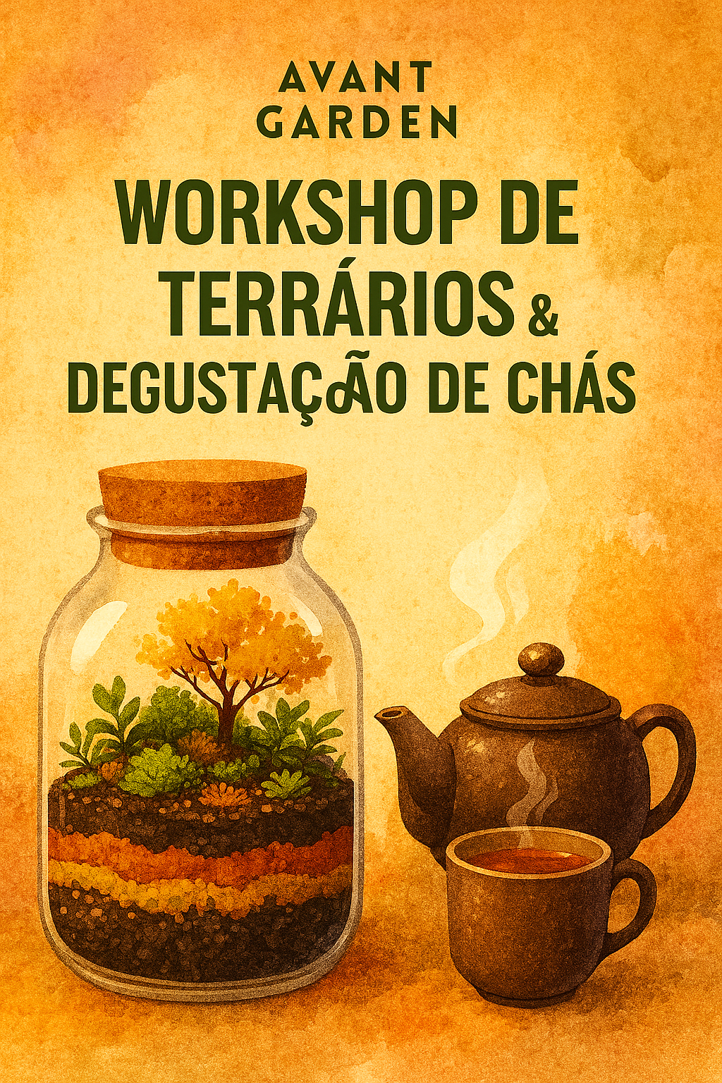 Workshop de Terrário e Degustação de Chá
