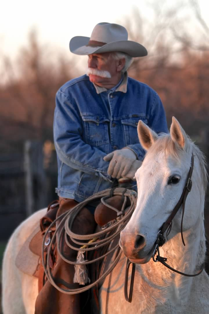Joey Dodson and his mare Chic. Photo by Carrie Dodson, used with permission.
