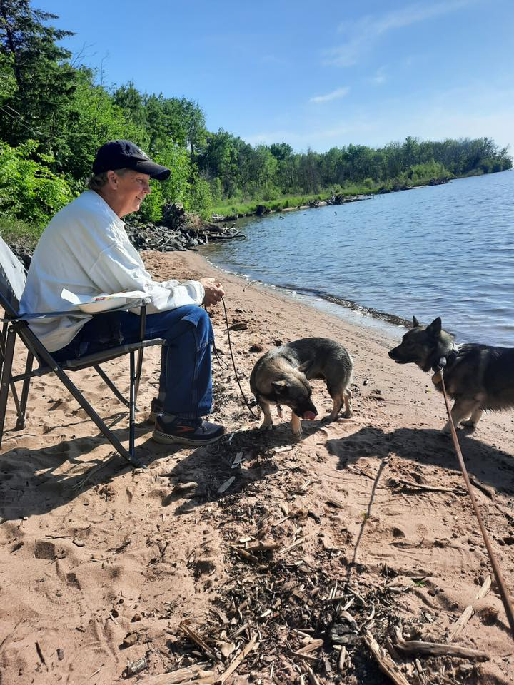 With the Vallhunds at Lake Superior, summer 2025