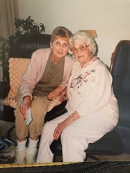 Mom and Grandma on the farm, Adele. Late summer 1990, a few months before we lost mom.