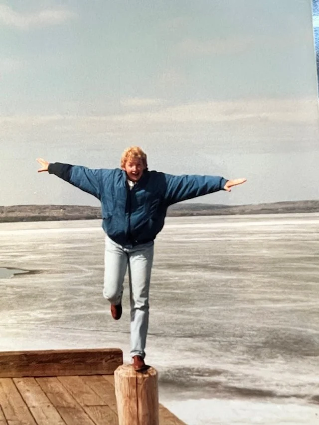 Lake Superior's Chequamegon Bay, on the Ore Dock piers, Ashland. Early spring 1986