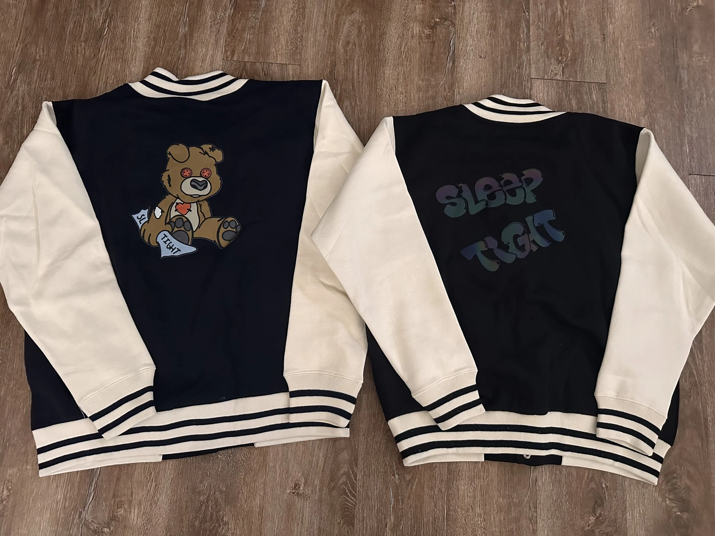 sleep tight varsity jackets