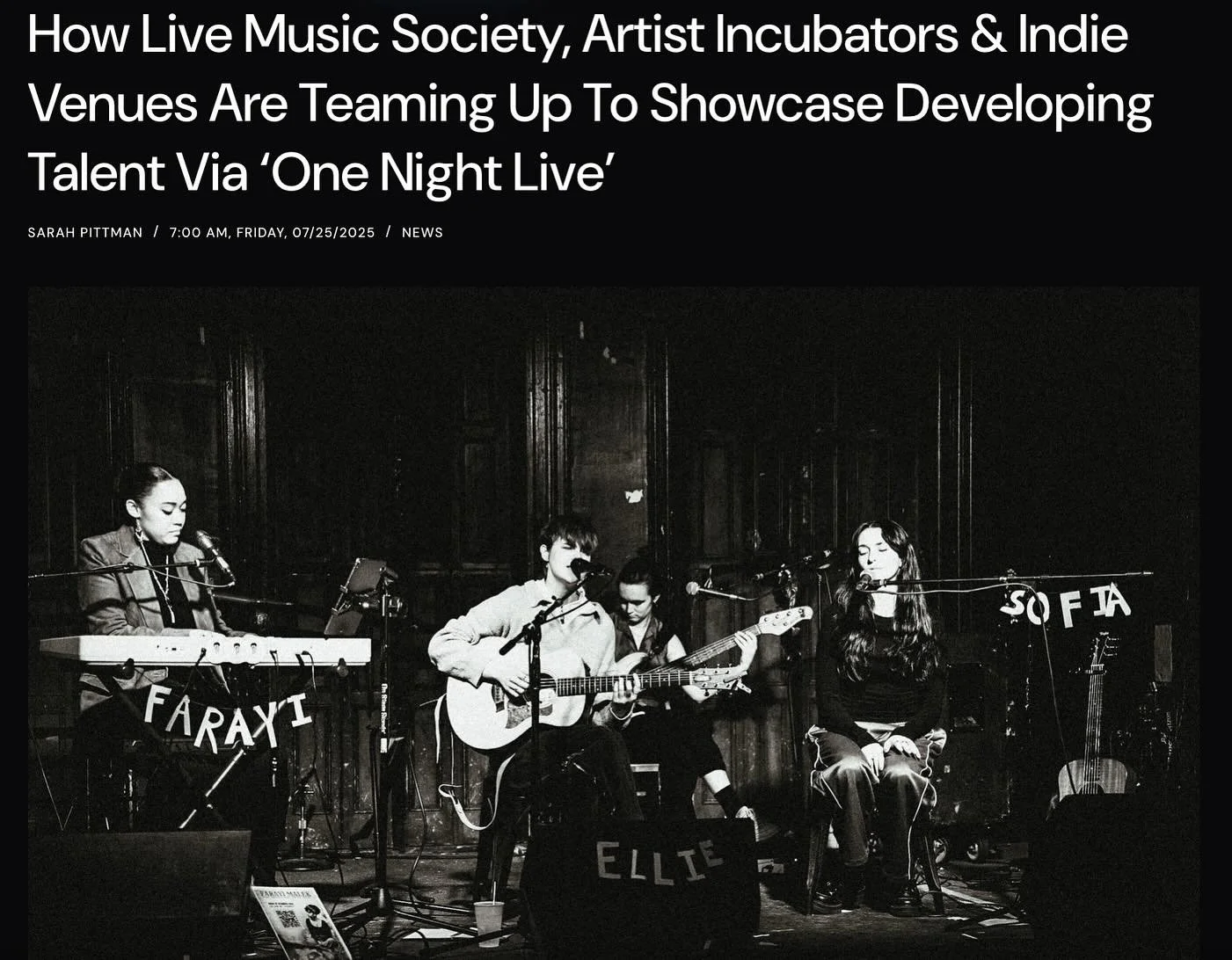 Thank you for the feature @pollstar_official 🌟

Live Music Society&rsquo;s executive director Cat Henry says, &ldquo;It made perfect sense to work with an artist incubator who is already helping artists be the best that they can be in their careers 