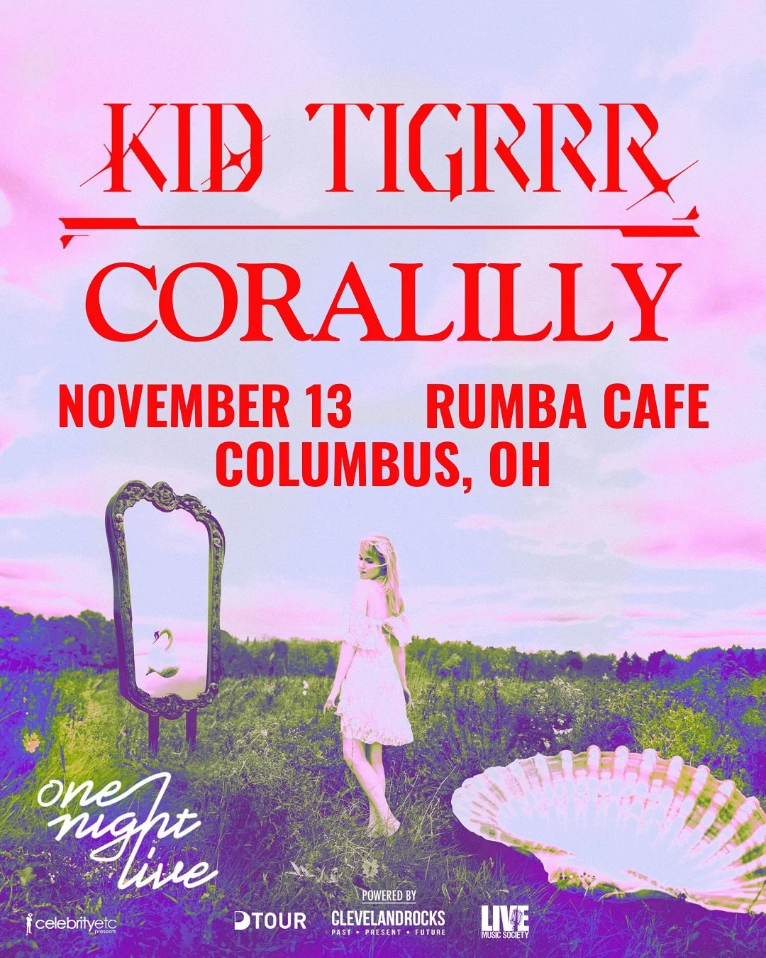 @kid.tigrrr and @coralillly roll into @rumbacafeoh in Columbus, OH on November 13th 🎉 This is a dreamy double header you don&rsquo;t want to miss ⏳ Grab your tickets today 🎟️