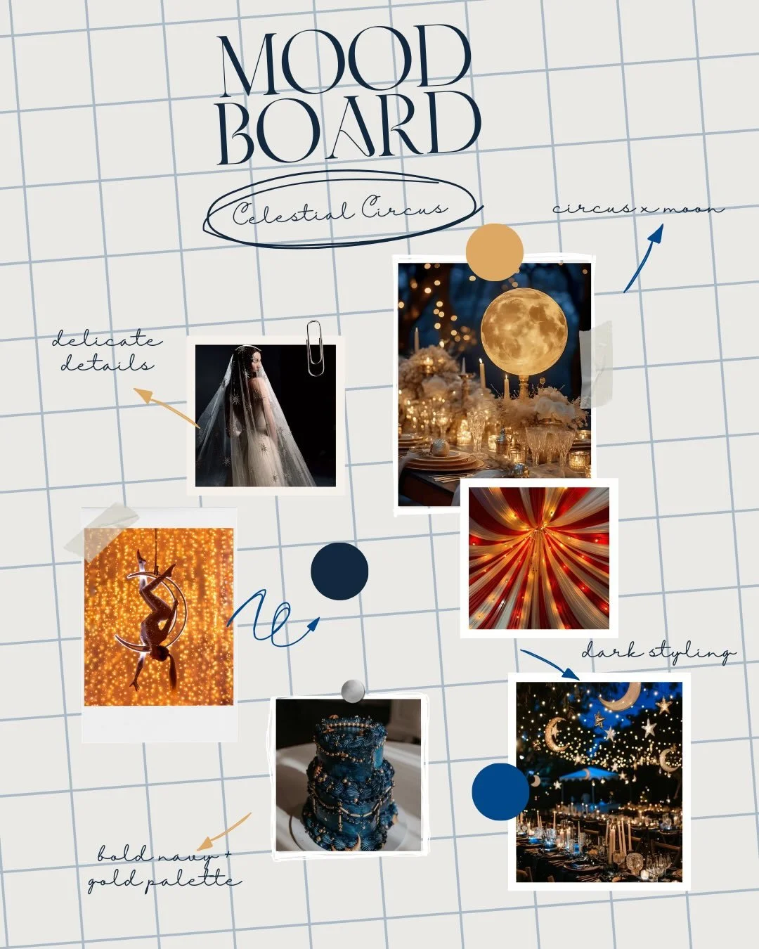 From the mood board to the final designs 😍✨

I was absolutely obsessed with the brief for this styled wedding shoot and my new foiling machine was 100% ready to be put to good use.

The navy and gold colour palette, paired with a subtle moon texture