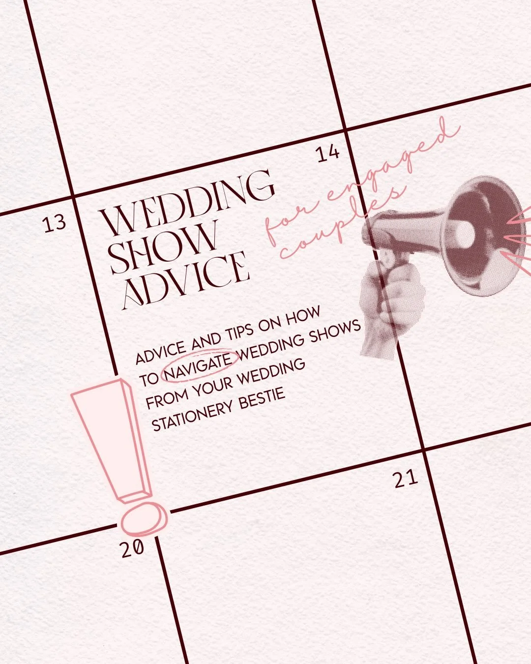 Heading to a wedding show soon? Then this one&rsquo;s for you!

Wedding shows are fab and a great way to get inspiration and meet suppliers. However, they can also be overwhelming. I&rsquo;ve pop together a few tips for before, during and after the s