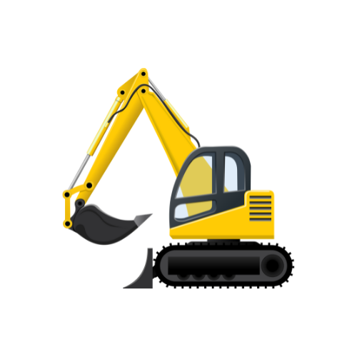 image d'un engin de chantier jaune représentant l'assurance auto flotte des entreprises