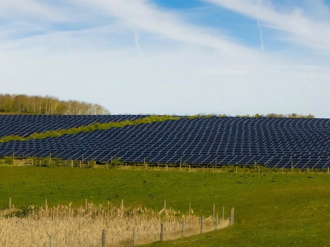 Solar farm damage during high winds