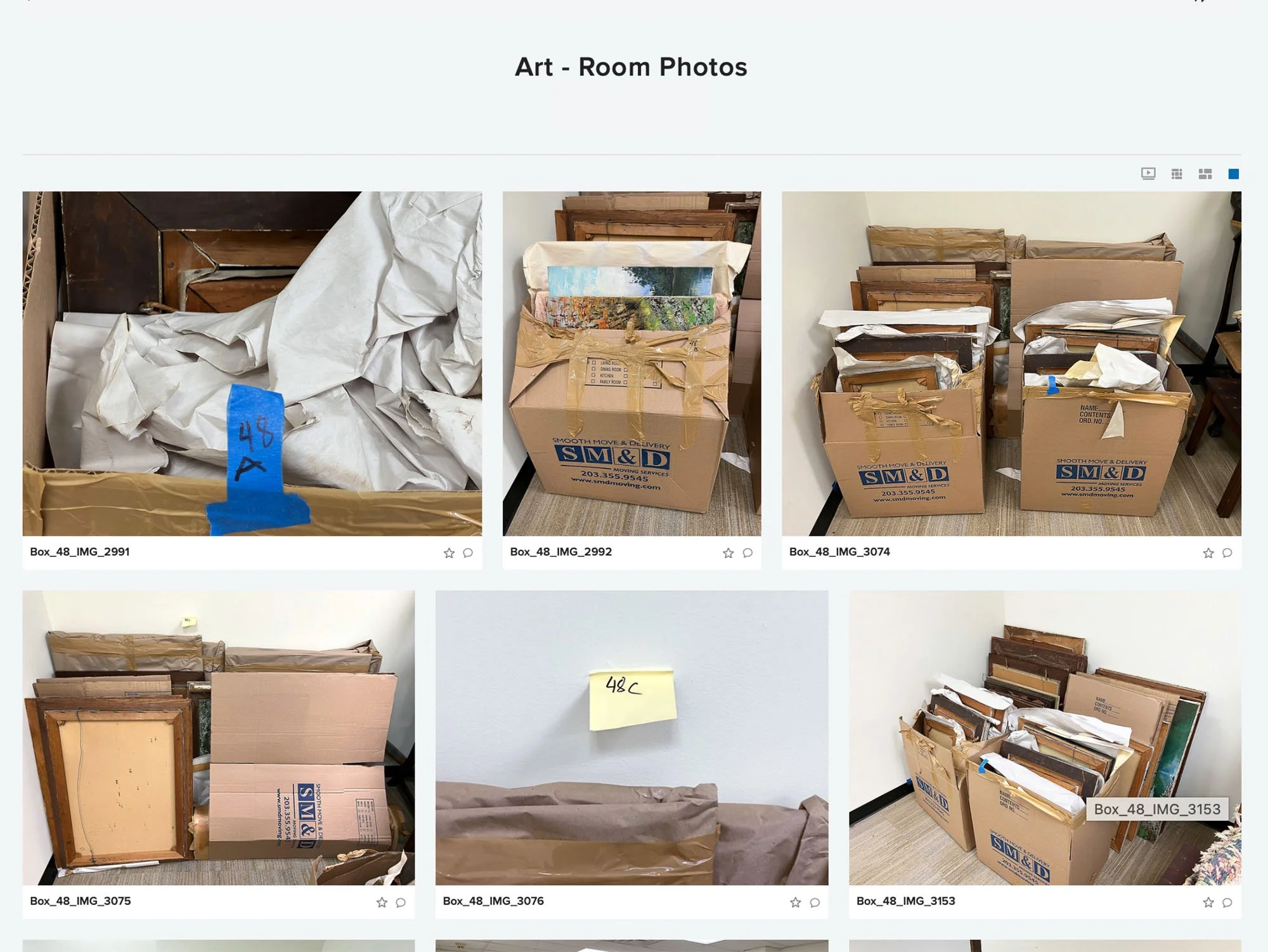 Famed Paintings in Storage