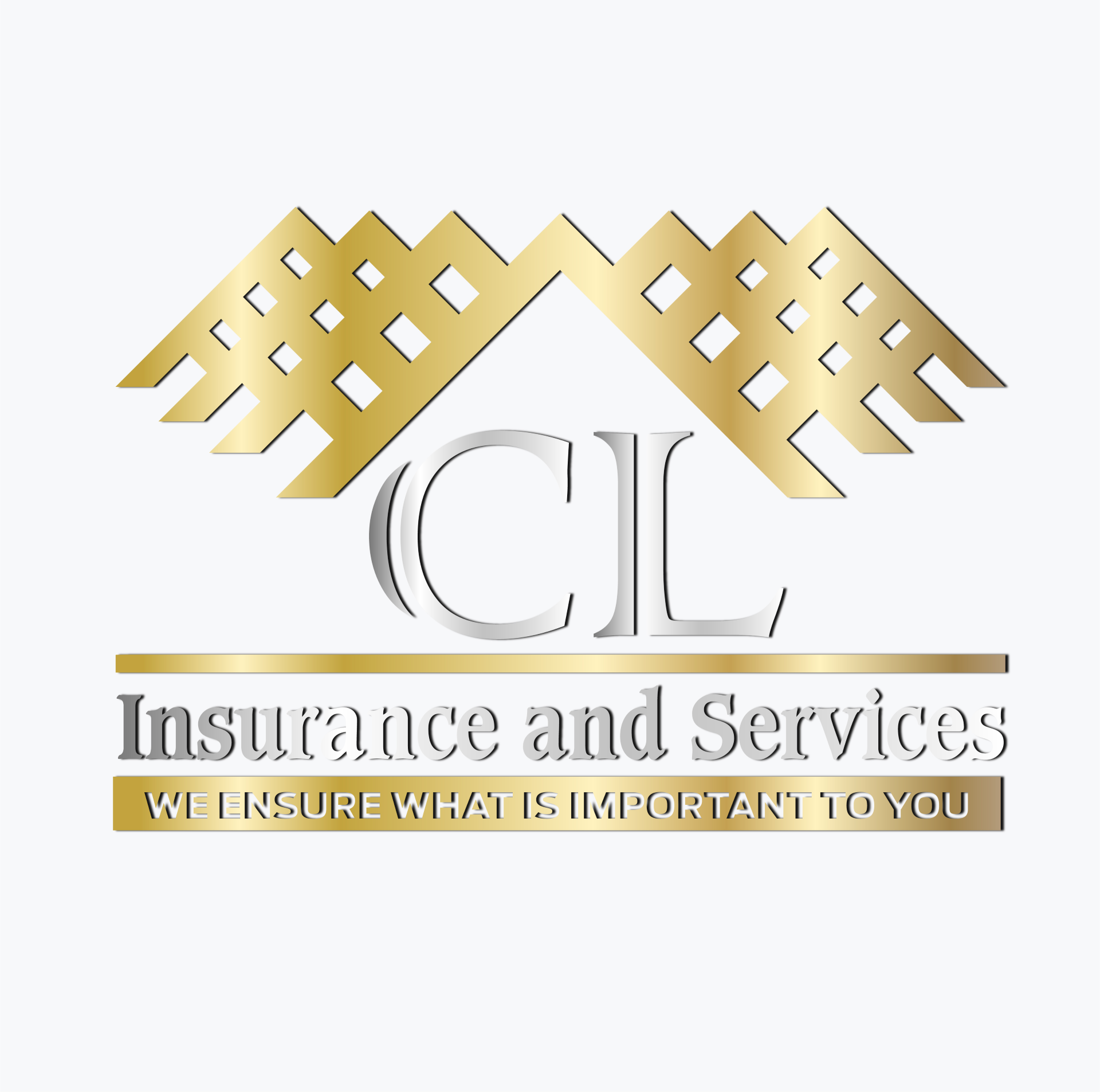 Logo for CL Insurance and Services featuring stylized gold rooftops above the company's name and tagline.