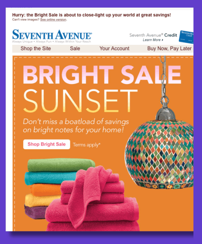 A compelling call to action with urgency helps boost sales throughout the year.