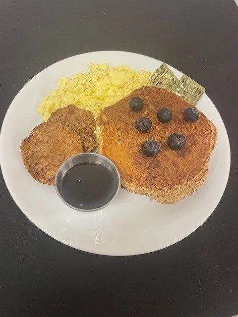 WHOLE WHEAT BLUEBERRY PANCAKES