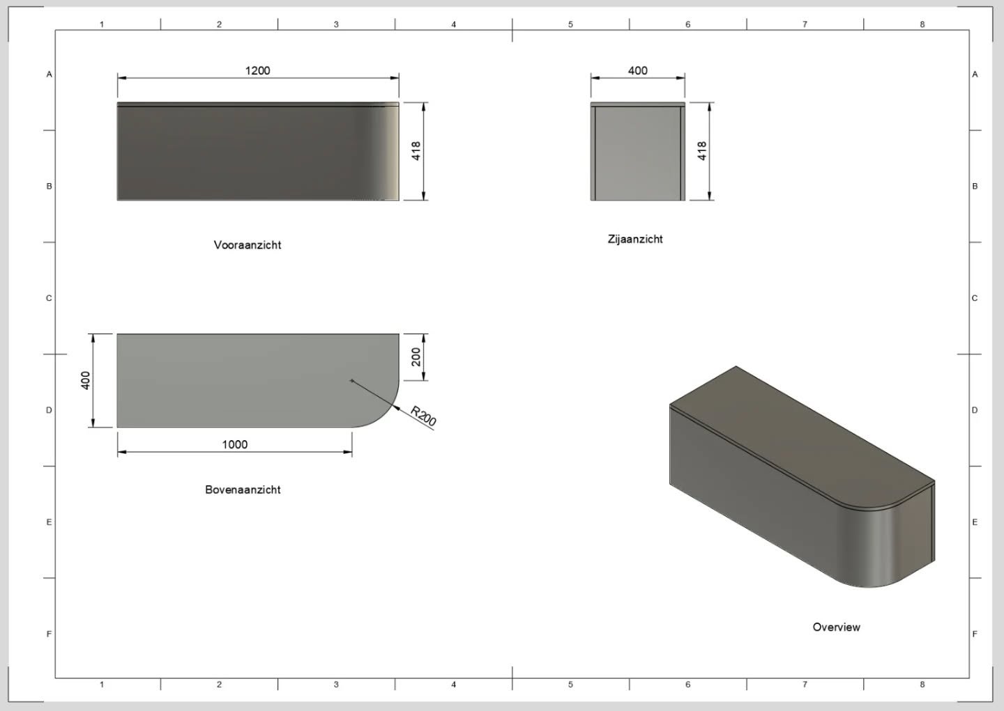 Deze hal was nog helemaal leeg, maar er komt straks iets heel praktisch bij: een bankje met opbergruimte, met daarboven een kapstok.

Omdat de gang vrij smal is, was er een terechte zorg: die punt aan de voorkant is precies zo&rsquo;n plek waar je je
