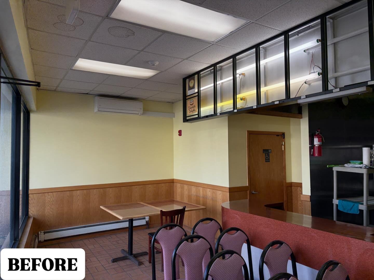 We have been hard at work transforming this space from a local Chinese takeout restaurant into the cozy, welcoming home of Delectable Delights Baking! 🏠✨ We&rsquo;ve traded in the old setup for warm, buttery yellow walls, a beautiful new coffee coun