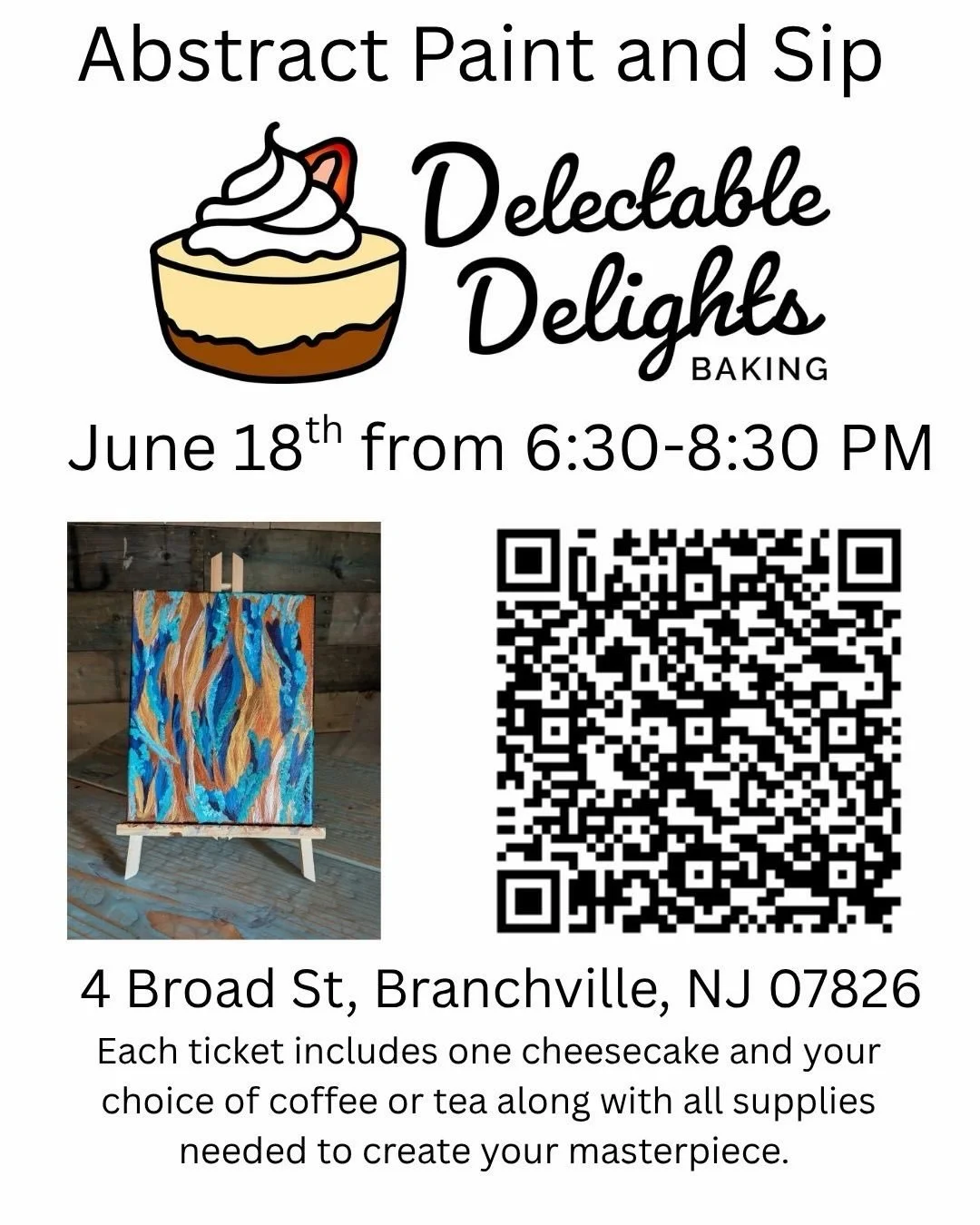 🎨✨ SWIRLS OF COLOR, SWIRLS OF FLAVOR! ✨🍰
Guess what, Delectable Delights family?! You know that jaw-dropping, vibrant abstract awning that greets you every time you walk through our doors? Well, we are teaming up with the incredibly talented local 