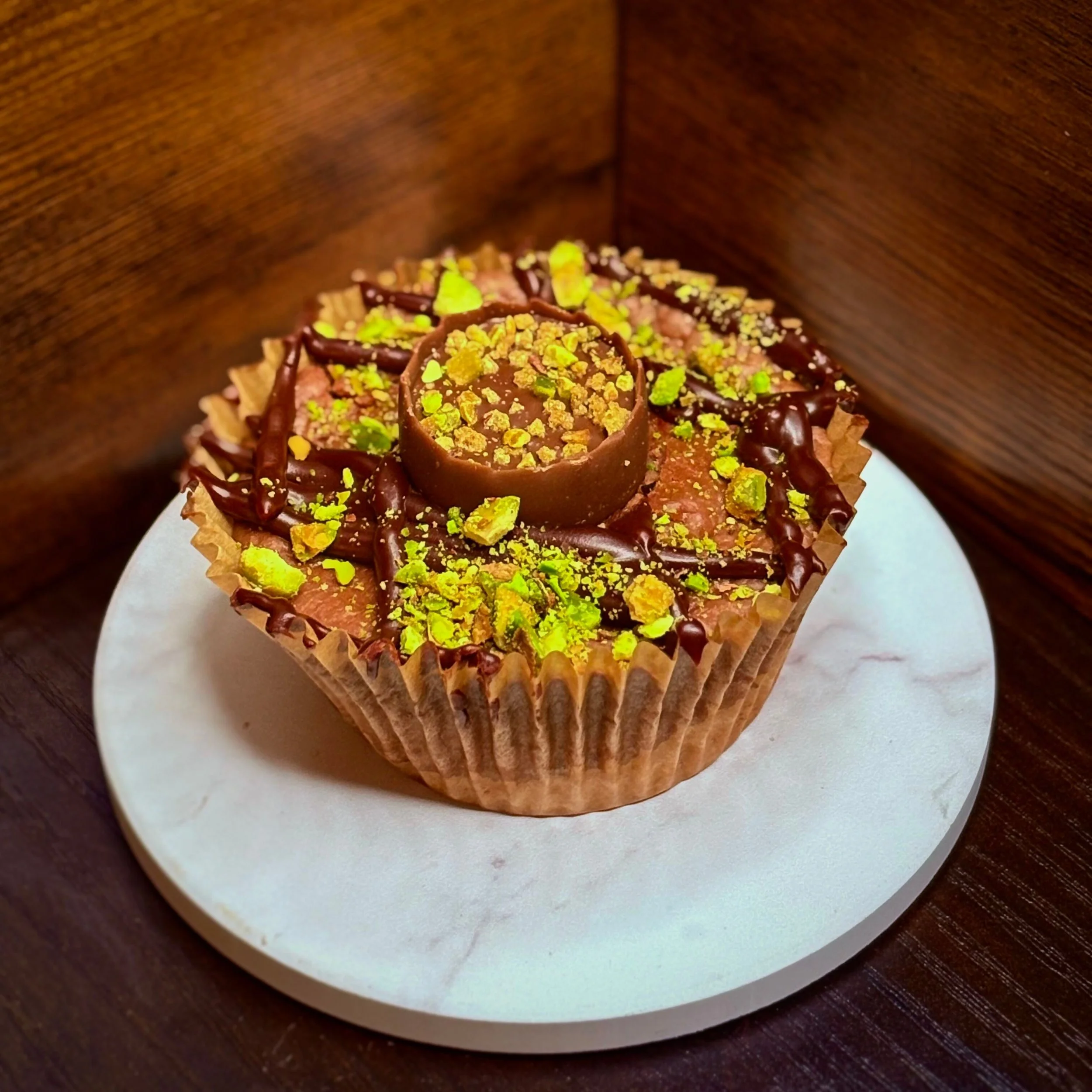 Dubai Chocolate Flavored Cheesecake