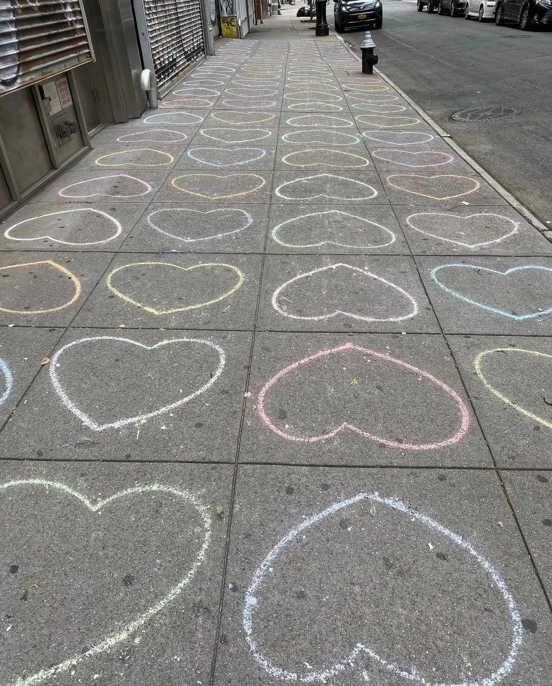 Third Annual New York Romantic Memorial ChalkOut, Bushwick Generator and Sun Arts, Brooklyn, New York.