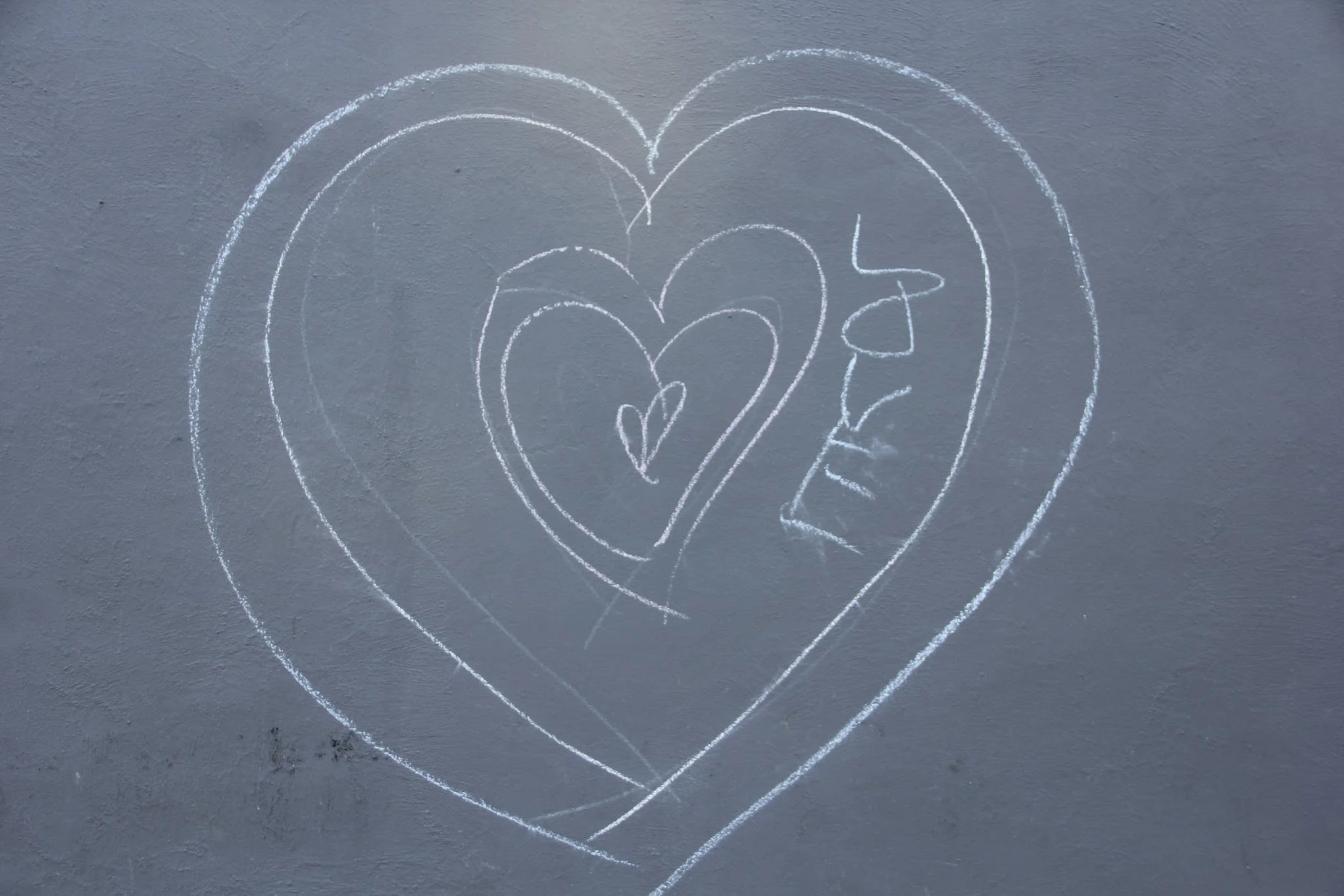 Chalk Hearts Love