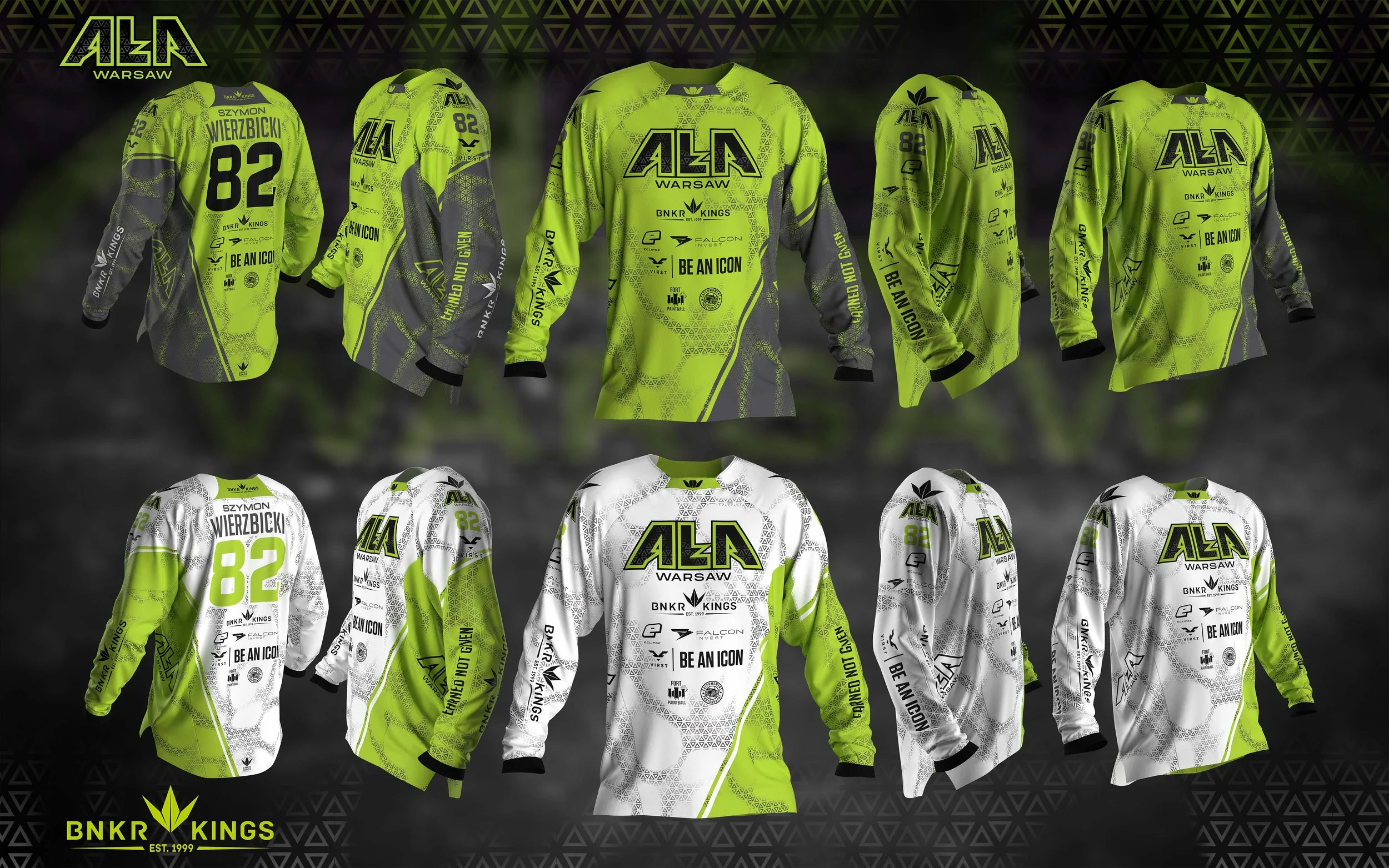 AŁA Warsaw Pro Paintball Team Home and Away final versions