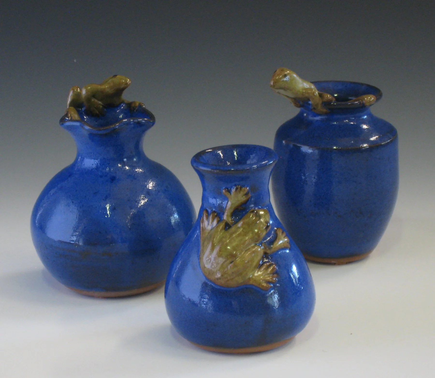 Bud Vases with Frogs