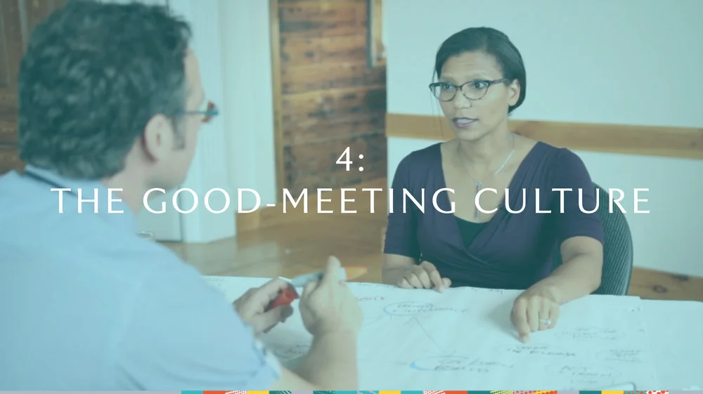 MODULE 4: The good-meeting cultureTo shift our impact, we've got to shift the status quo. In session four, Tim and Tuesday examine the culture necessary for time well-spent, examining how to hardwire a repeatable process that draws the greatest enth…