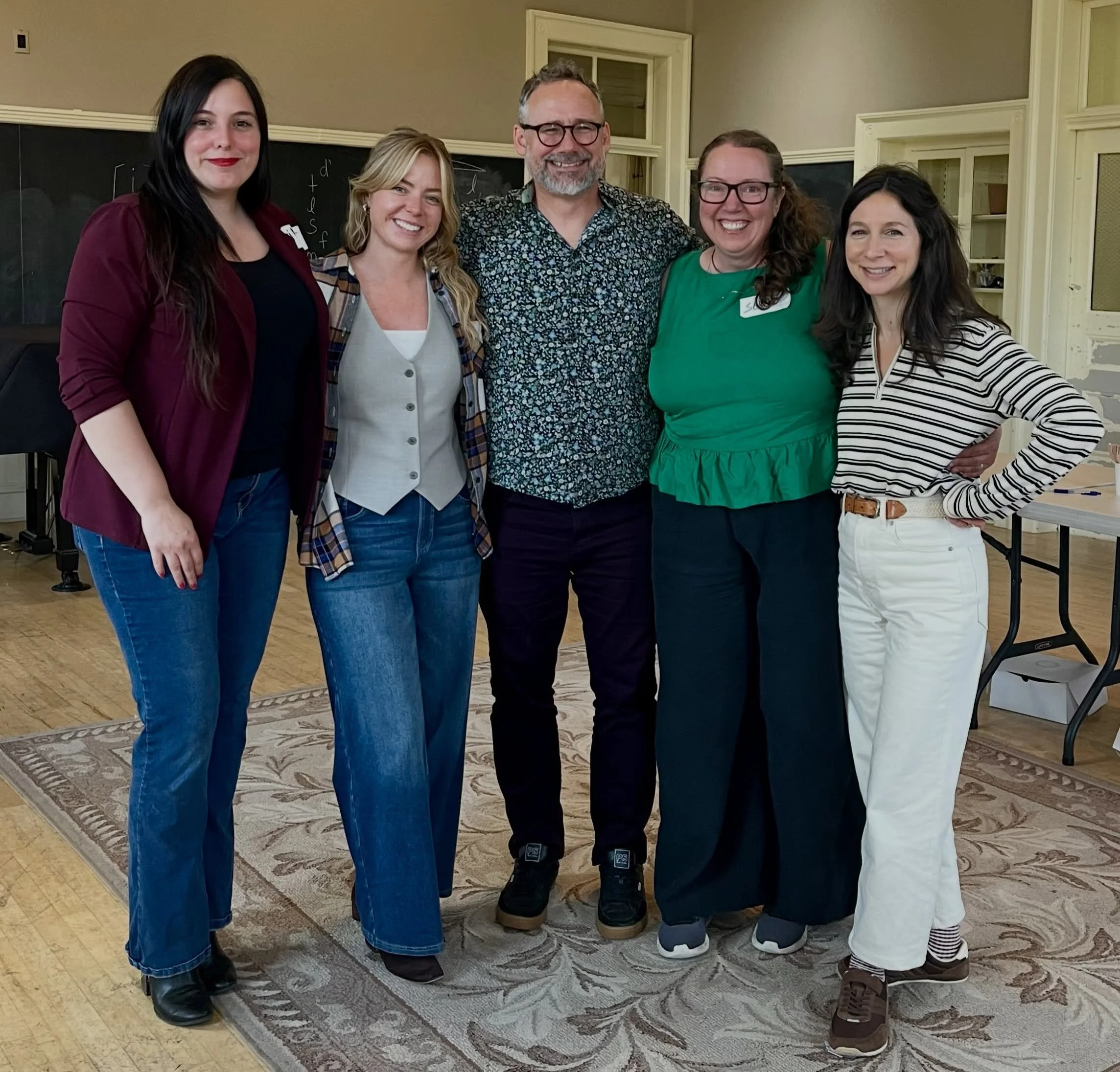 A gorgeous gathering with some of Nova Scotia&rsquo;s best and brightest facilitators. Thanks for spending the day with us, @bemillerbri and @sophiahorwitz. We ❤️ you. From left to right: Briana Miller, Gabrielle Donnelly, Tim Merry, Sera Thompson, S