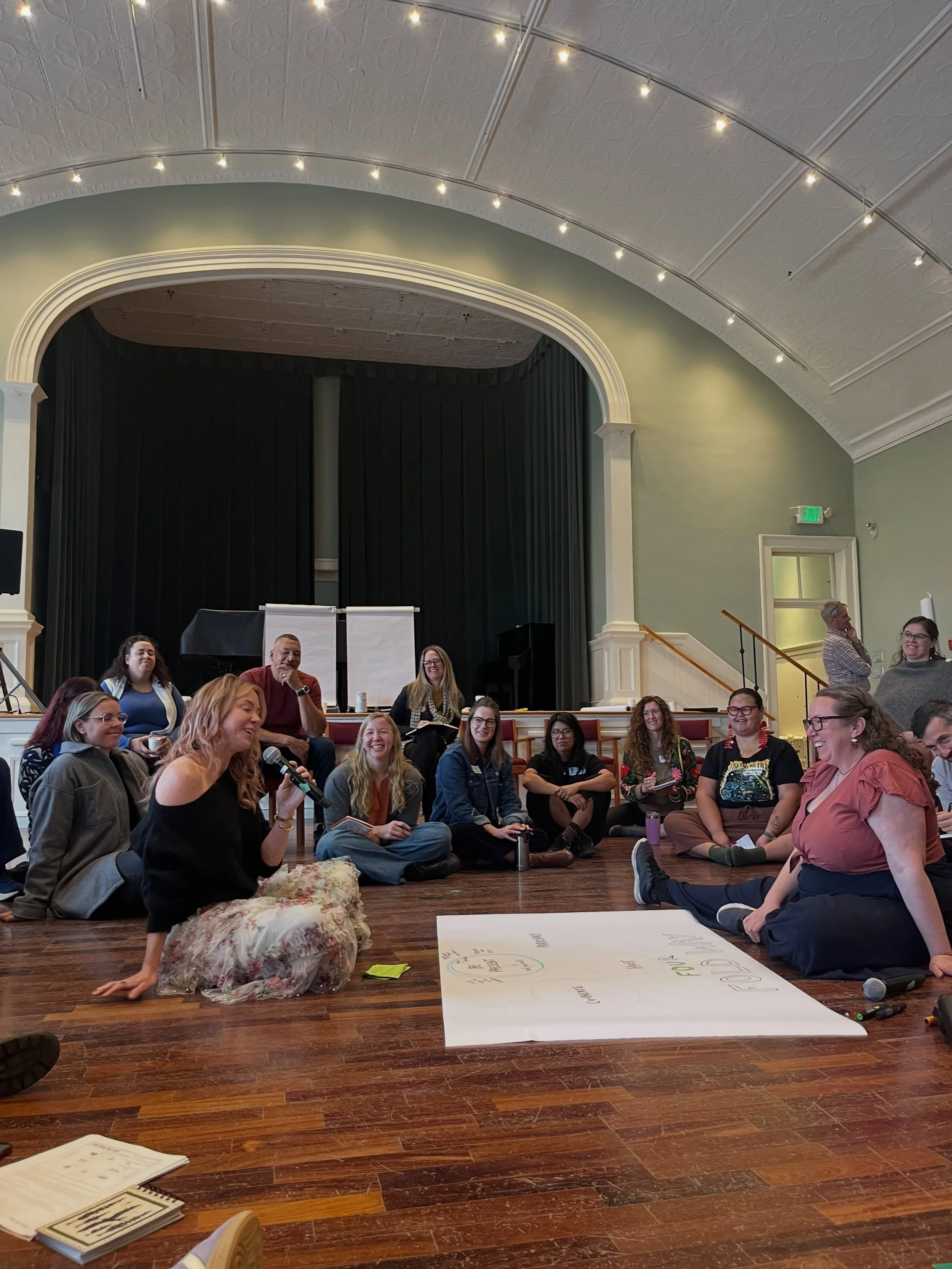The Four Fold Way or the &ldquo;River underneath the River.&rdquo; 1. Be present 🧘&zwj;♀️2. Participate 🙌 3. Co-create ✏️ 4. Host 🎤
