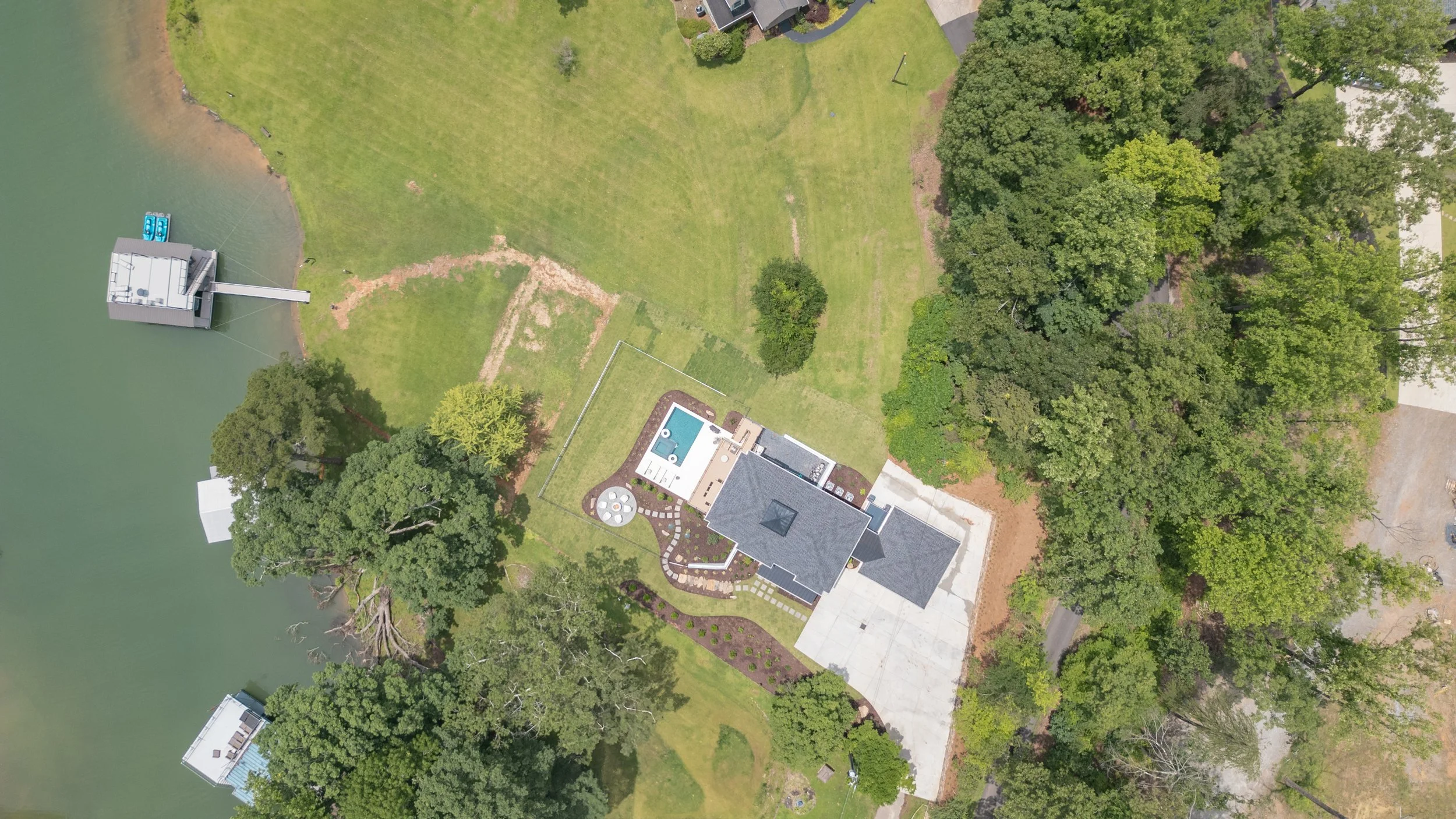 Aerial photography luxury home North Georgia