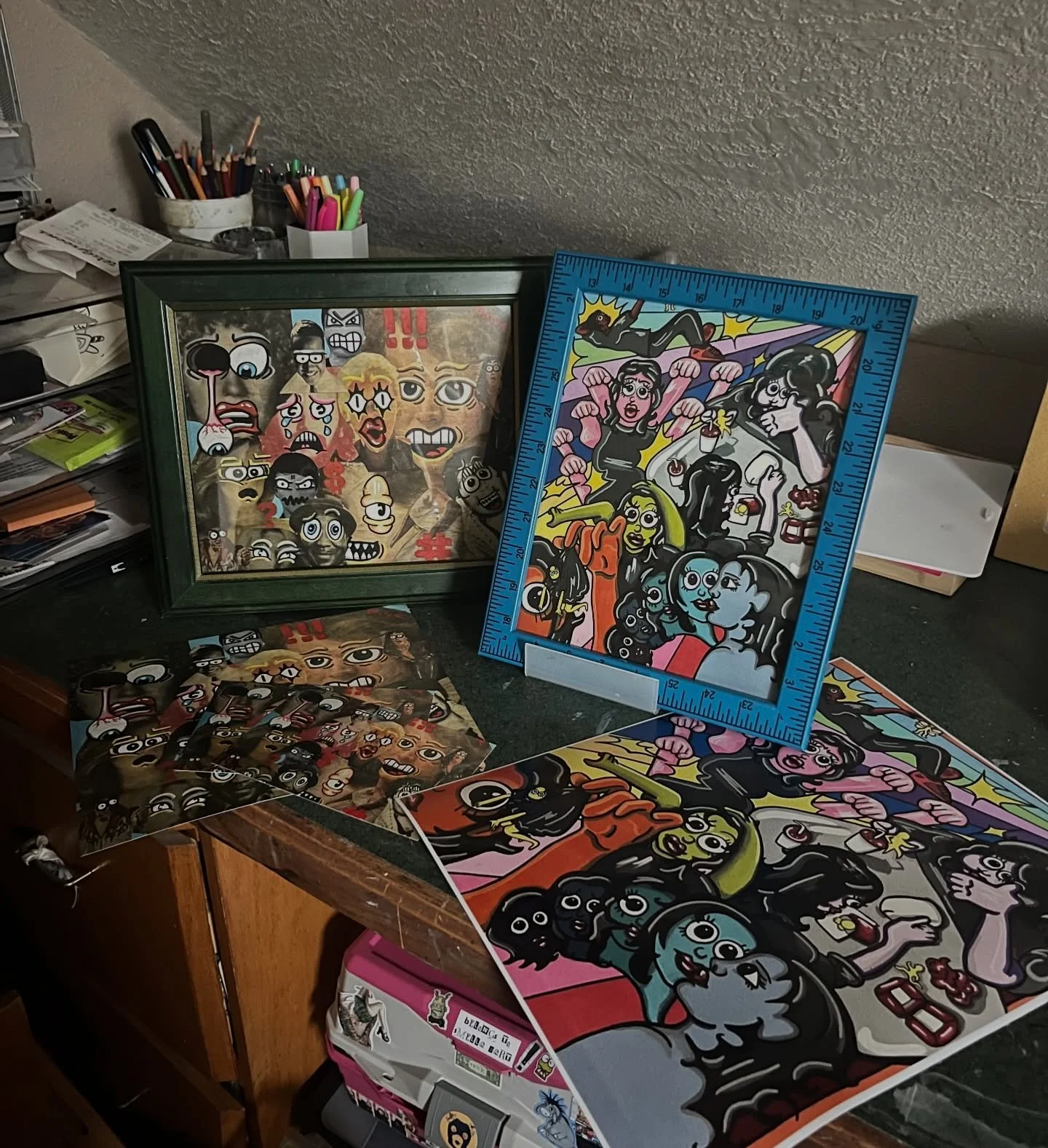 NEW PRINTS! available in various sizes, framed/matted/unframed single prints of my two newest pieces- originals are for sale too! all on my website artbyellabjork.com (link in bio) 

8x10 &amp; 11x14 prints of &ldquo;Riot Girl Rainbow&rdquo;
8x10 &am
