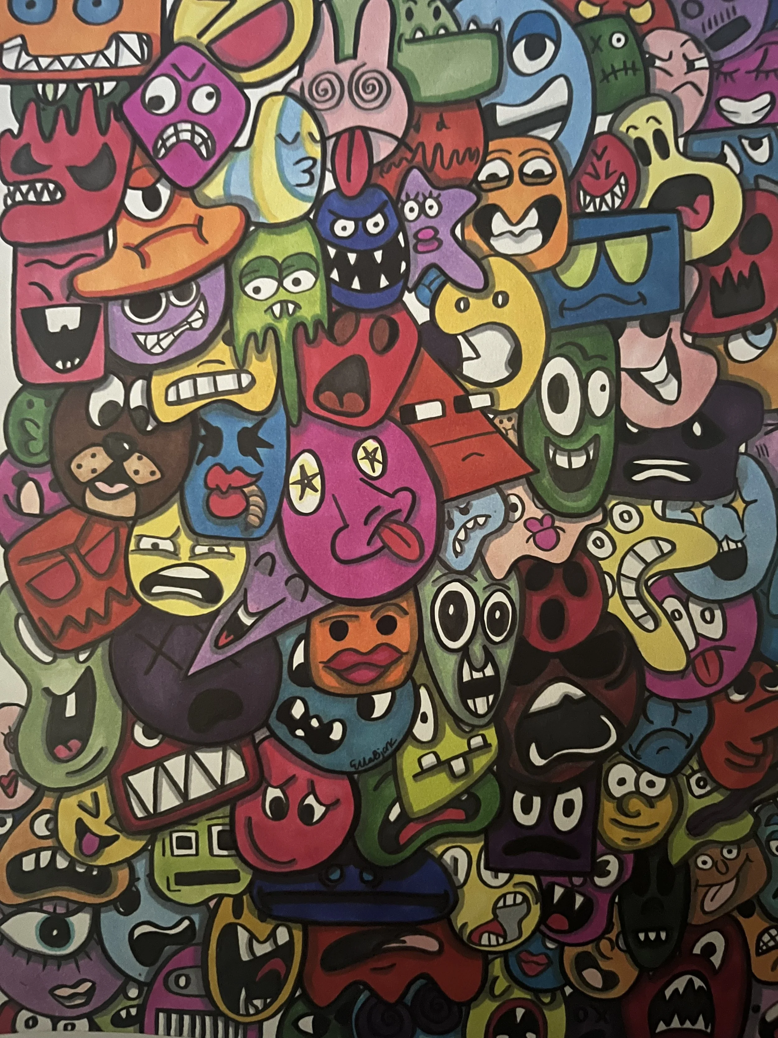 “FACES 2” Original Drawing & Prints