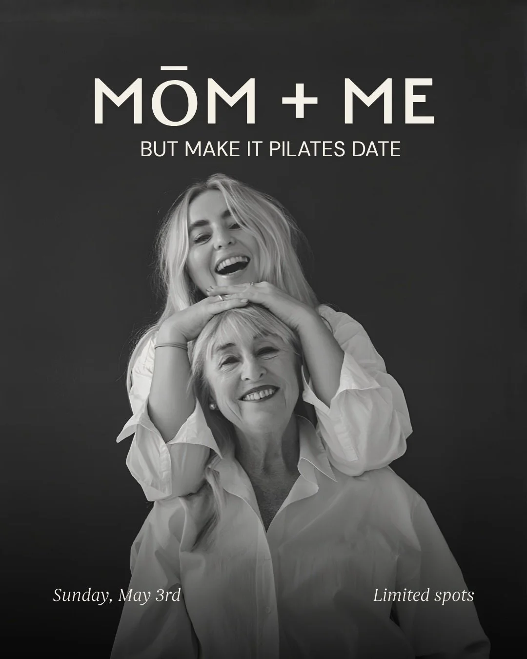 Porta la teva mare a pilates > flors aquest any Porta la teva mare a una cita especial i passeu una bona estona junts! Tenim algunes sorpreses per a totes dues 😉 🗓️ Classes especials i sorpreses el 3 de maig