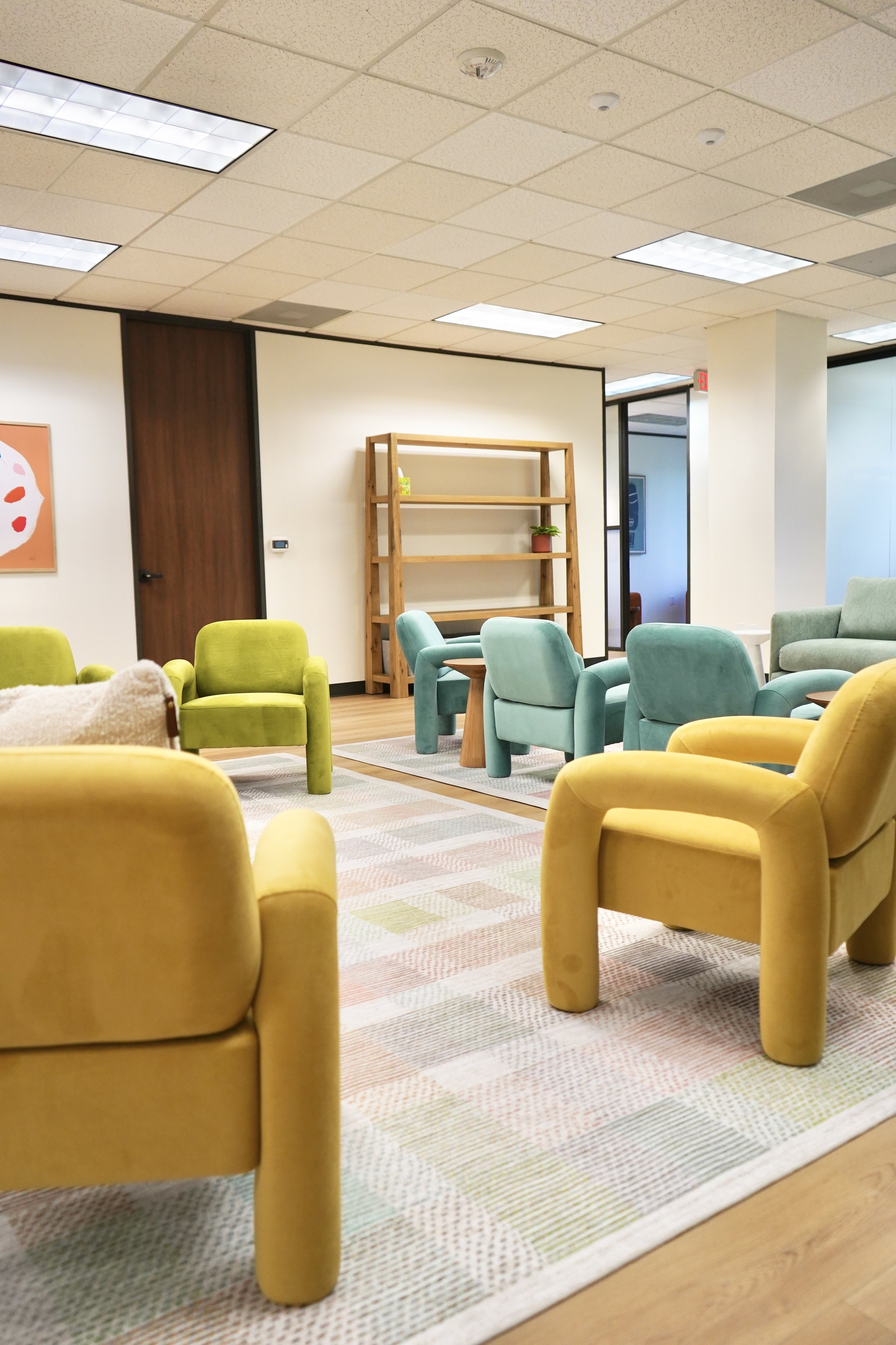 We have 3 rooms for group programming, community building, and lounging.