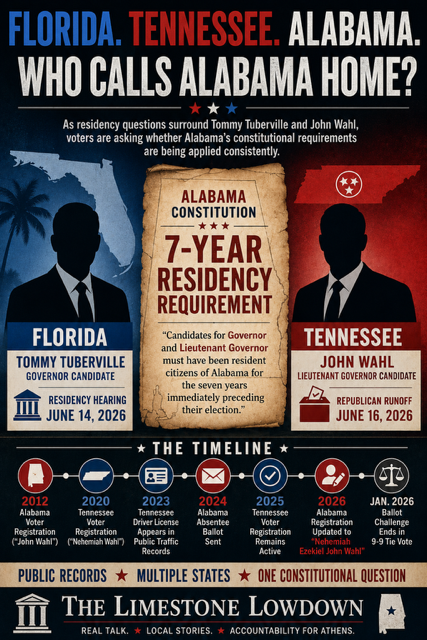 From Tuberville to Wahl: Why Do Residency Questions Keep Following Alabama Candidates?