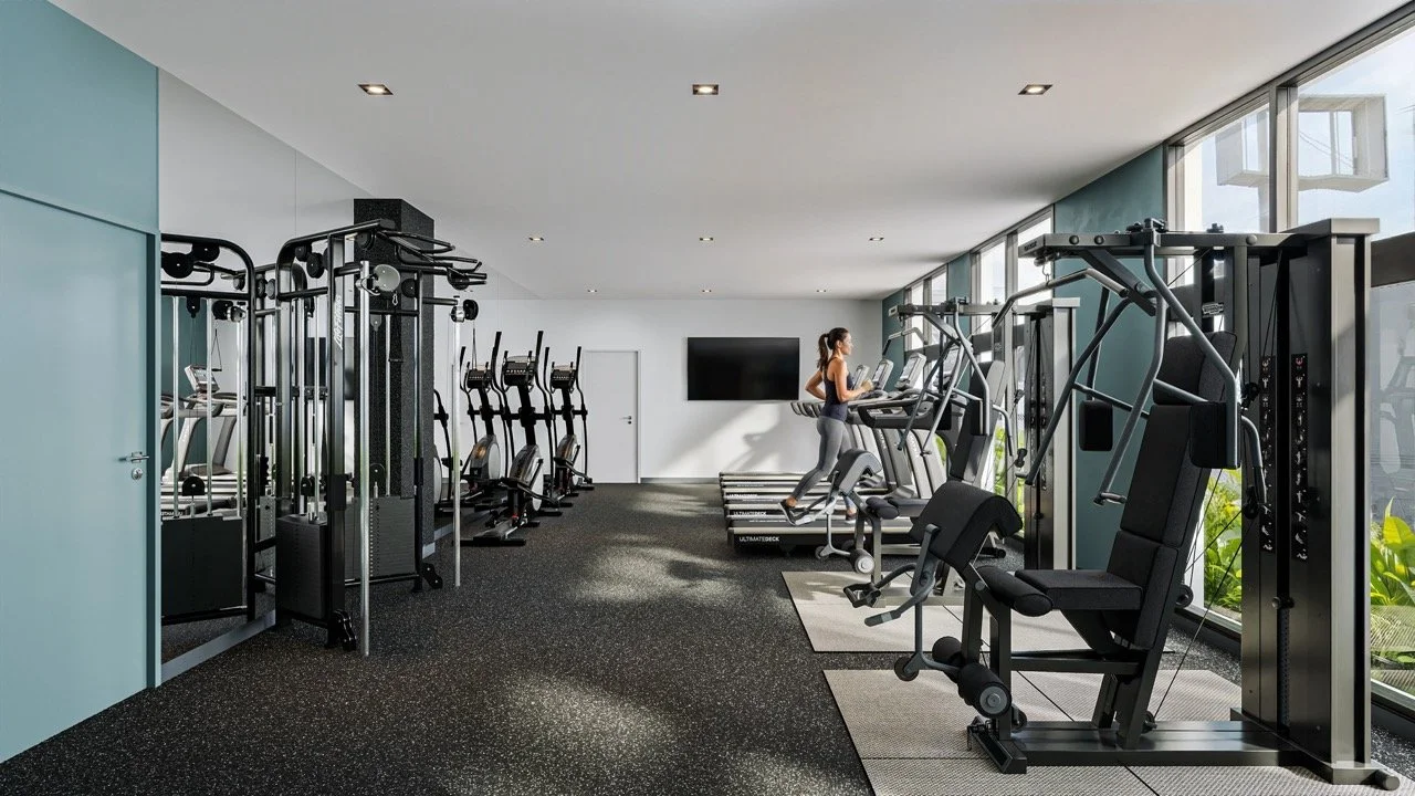 Weights, cardio, and room to actually move. No gym membership required — just take the elevator down. The Hub's fitness center is included with every apartment, because staying active shouldn't be a budget line item. 