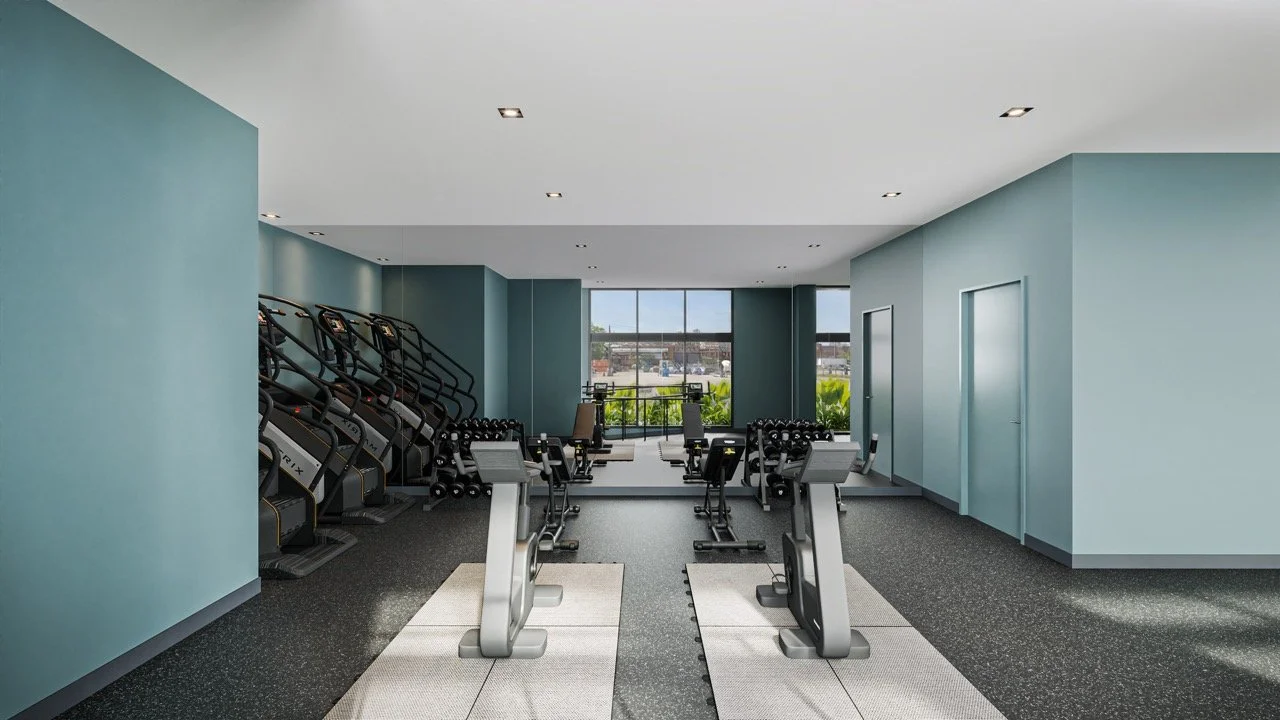 The morning commute to your workout is about 60 seconds. The Hub's fitness center features a full cardio lineup so you can get moving without getting in the car. 