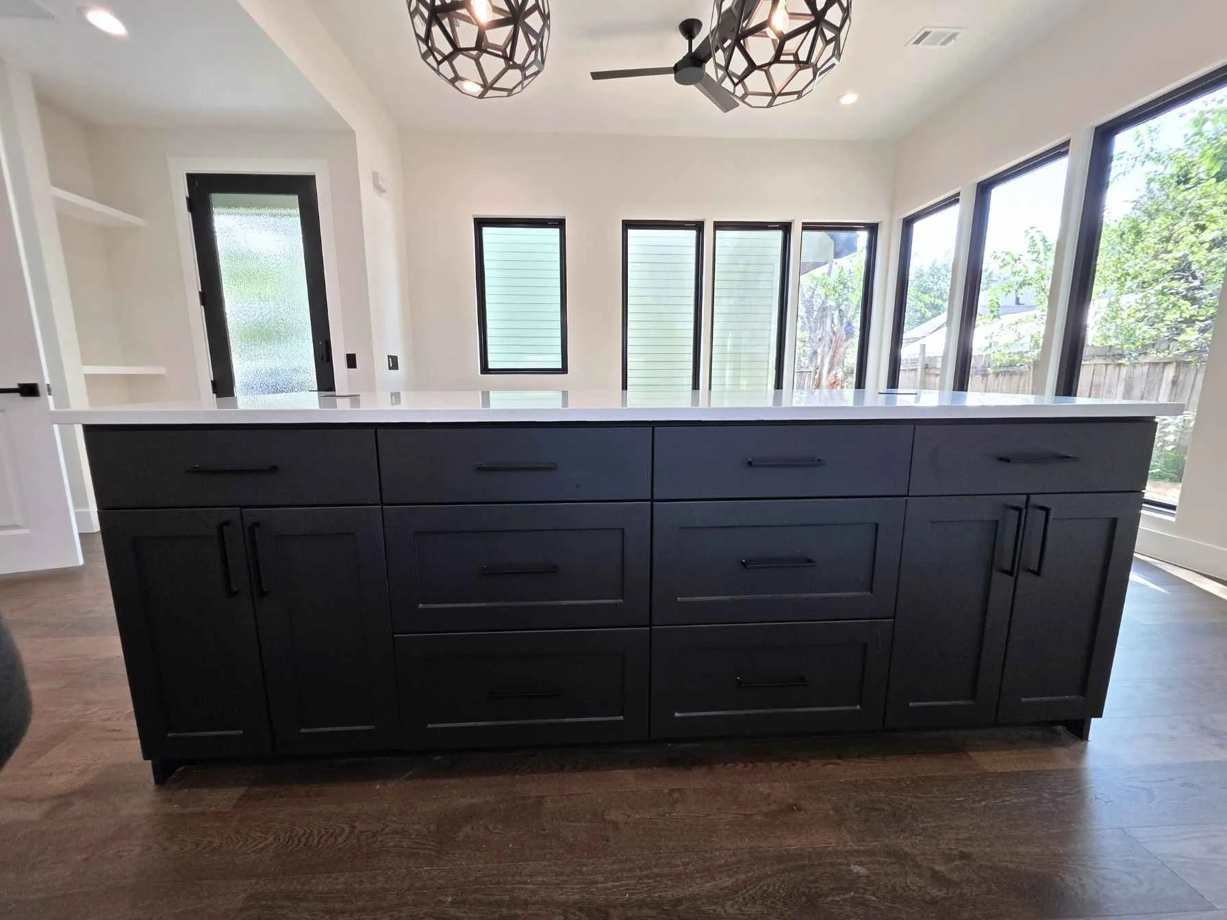 Open kitchen in a two-bedroom downtown Austin ADU by Atria Design and Build.