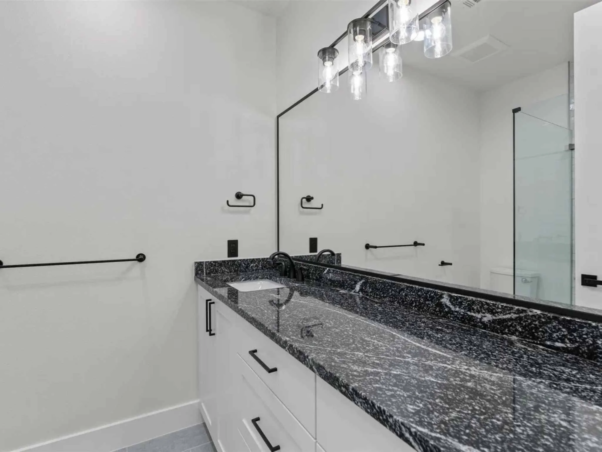 Custom bathroom in a downtown Austin home by Atria Design and Build.
