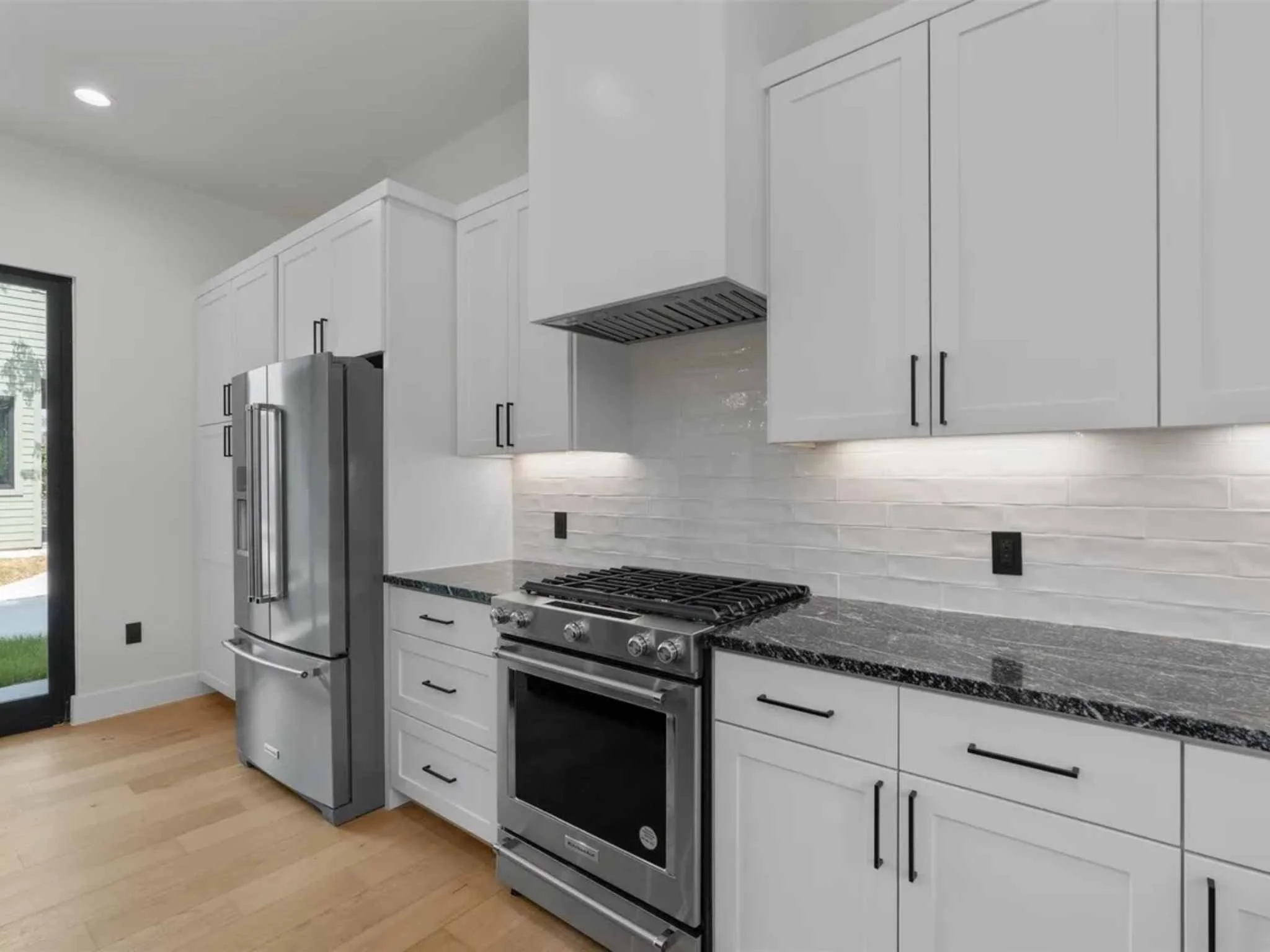 Custom kitchen in a downtown Austin home by Atria Design and Build.