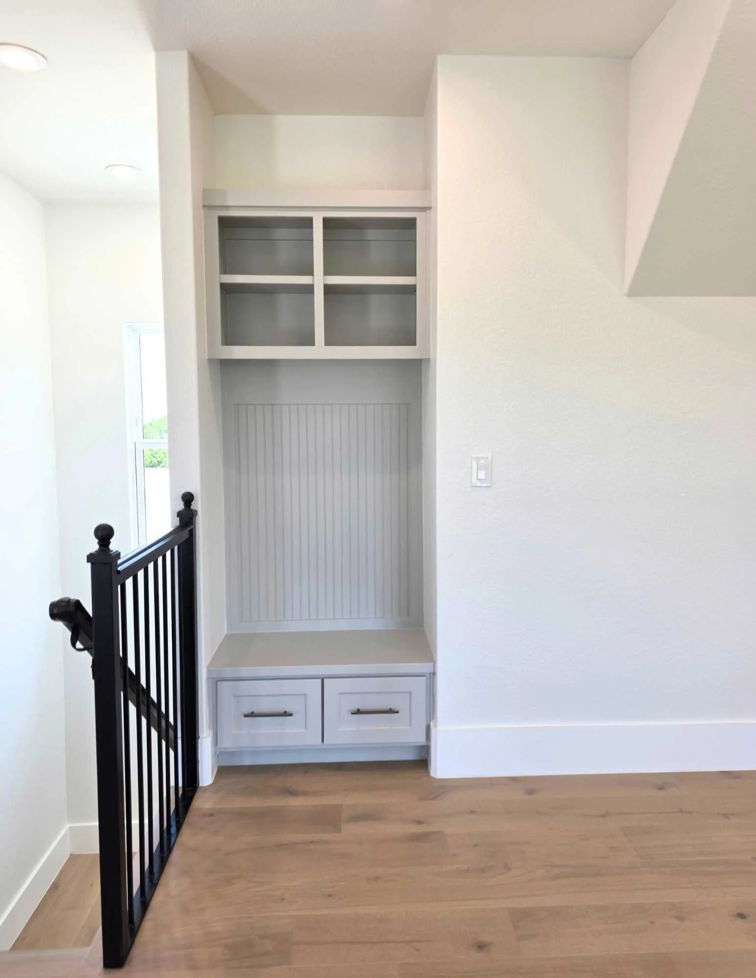 Custom built in coat/drop zone