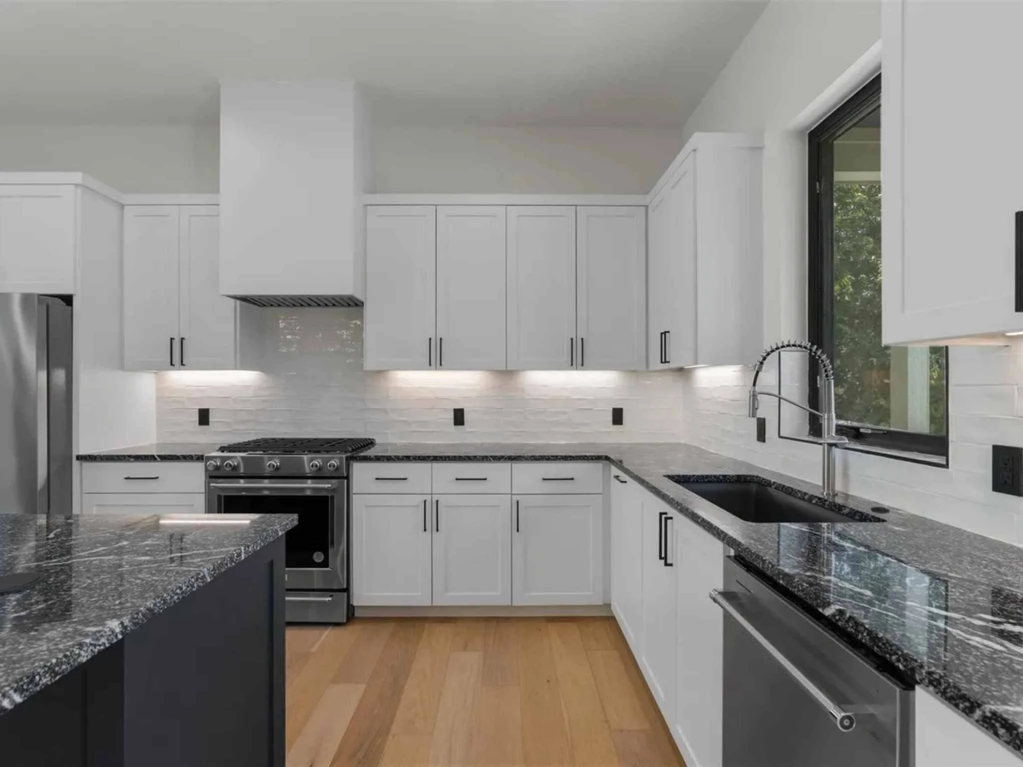 Custom kitchen in a downtown Austin home by Atria Design and Build.