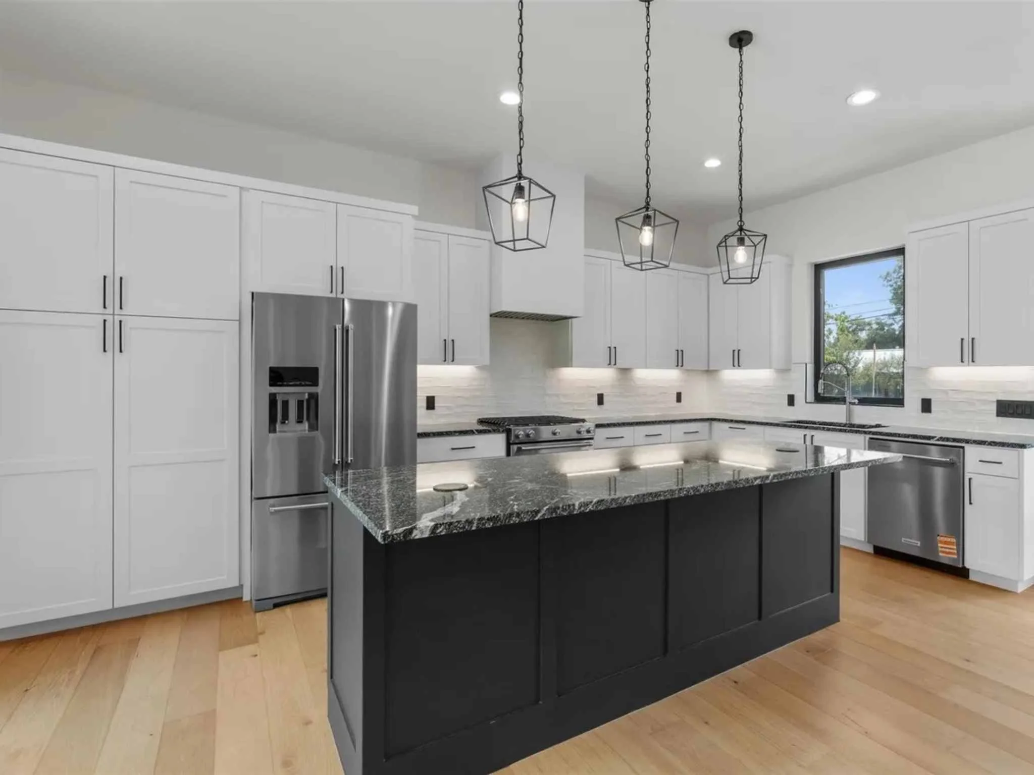 Custom kitchen in a downtown Austin home by Atria Design and Build.