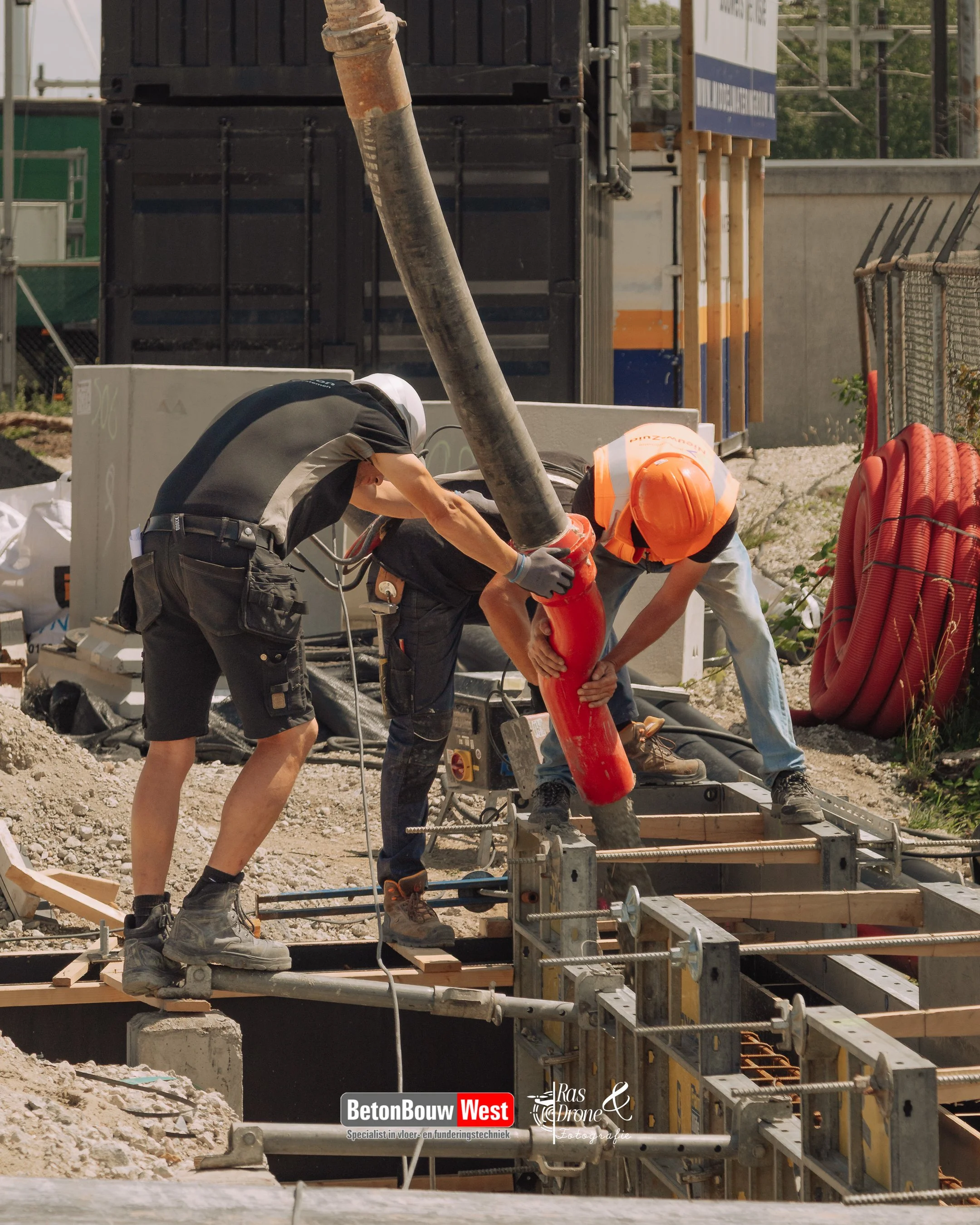 Funderingen storten met beton