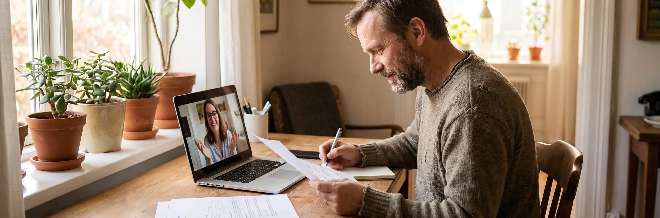 Texas parent preparing for an ARD meeting with a speech therapist on a video call