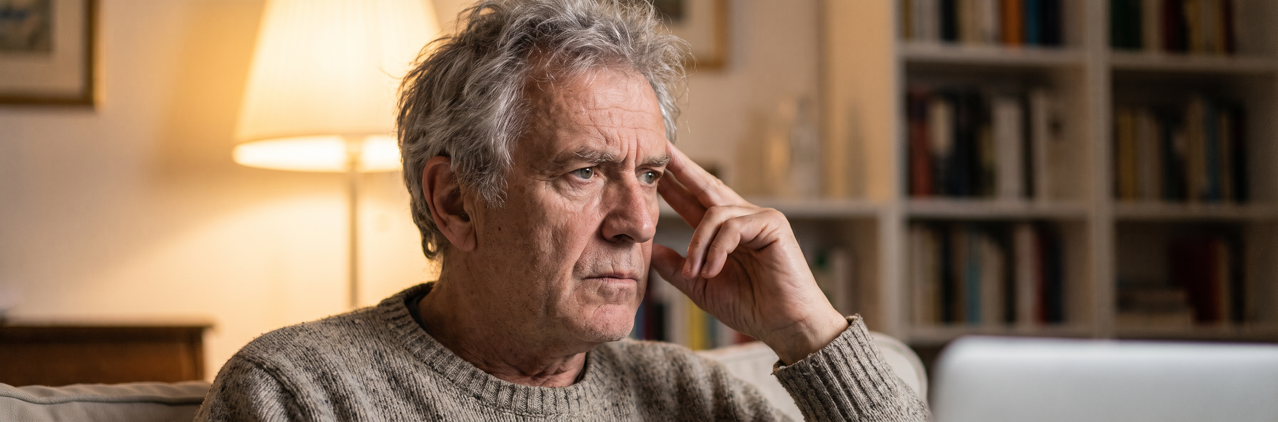 Older adult participating in online speech therapy session for stroke recovery or cognitive communication support